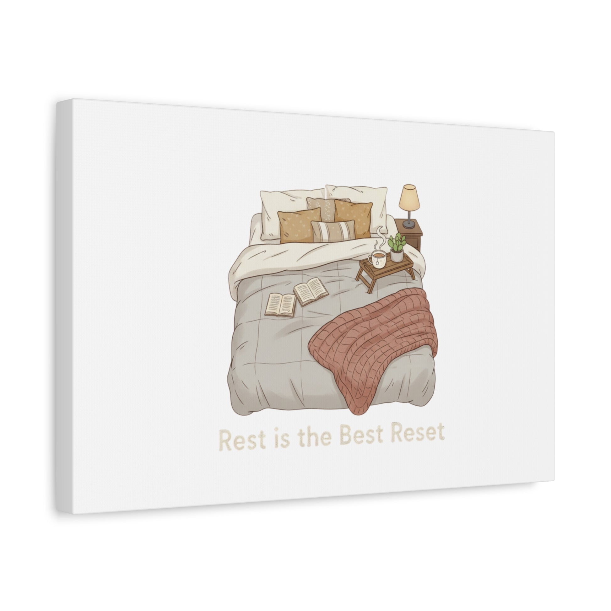 Rest is the Best Reset Canvas | sleepy humor, restful vibes