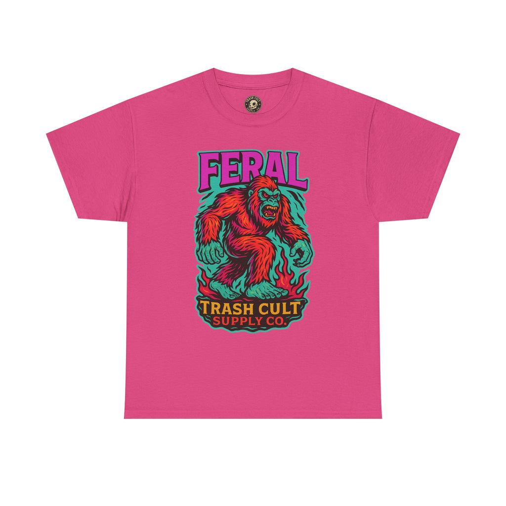 FERAL Bigfoot Shirt – Trashcore Bold Colors | Trash Cult Supply Co | Gildan 5000 Tee