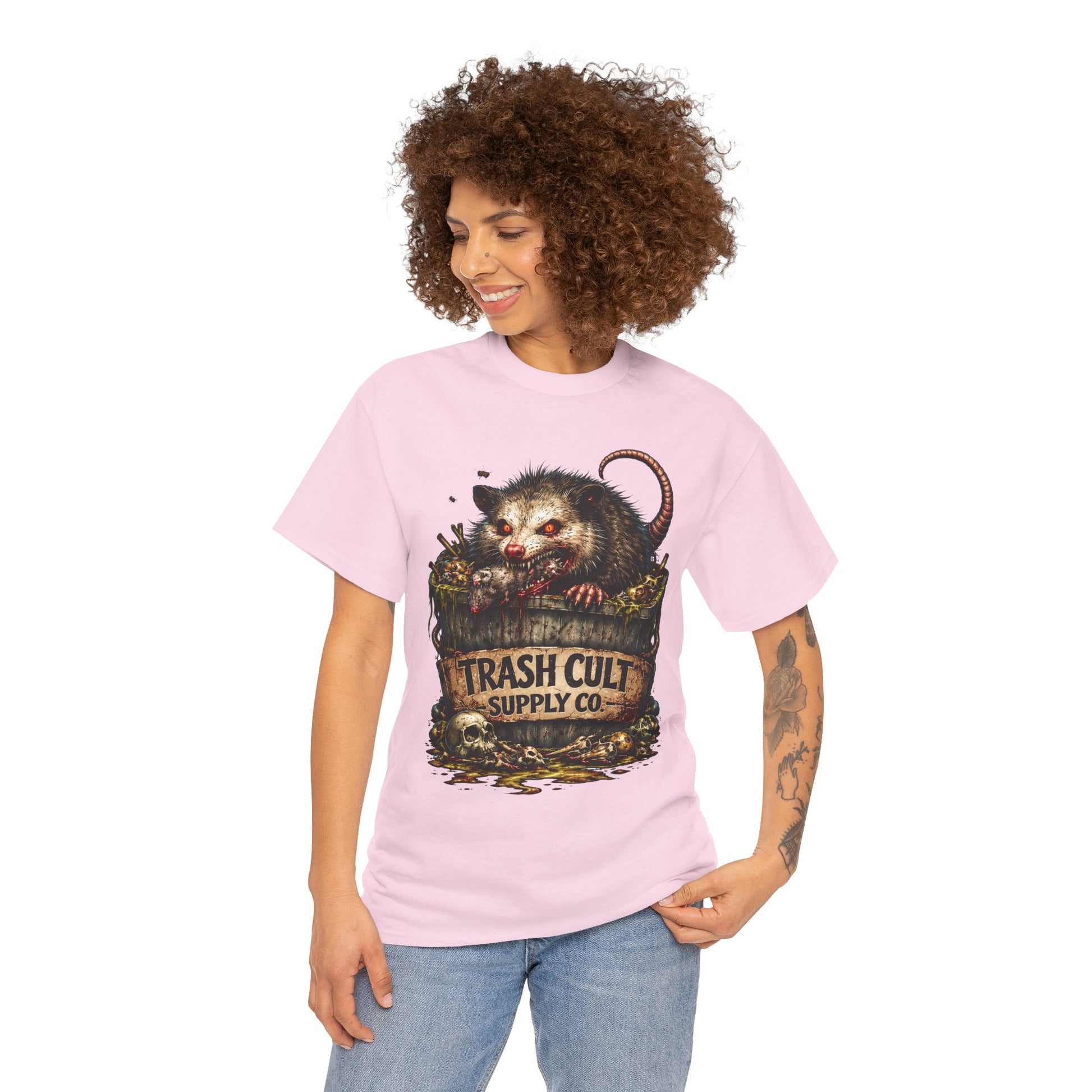 Opossum Trash Cult Tee — Vintage Grunge Wildlife Graphic T-Shirt