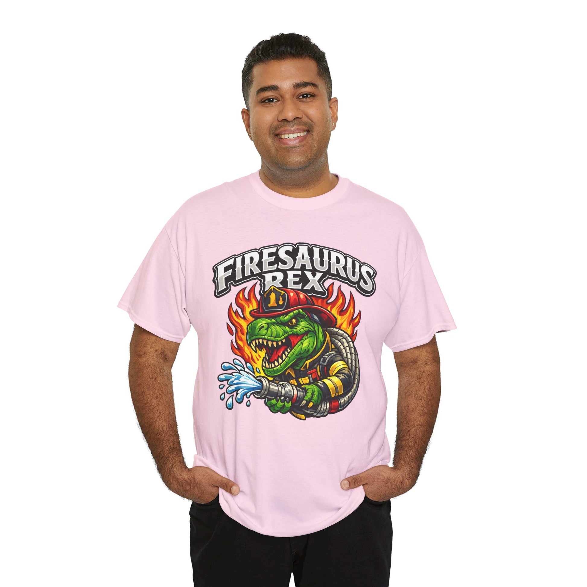 Firesaurus Rex T-Shirt — Funny Firefighter Dinosaur Tee