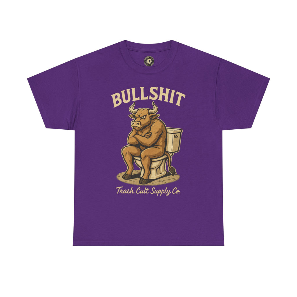 “BULLSHIT” Angry Bull Toilet Tee – Trash Cult Supply Co. | Gildan 5000 T-Shirt