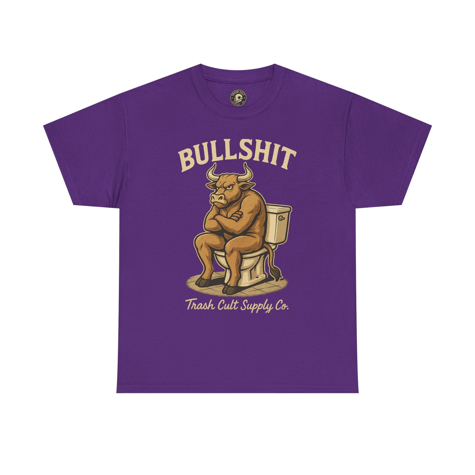 “BULLSHIT” Angry Bull Toilet Tee – Trash Cult Supply Co. | Gildan 5000 T-Shirt