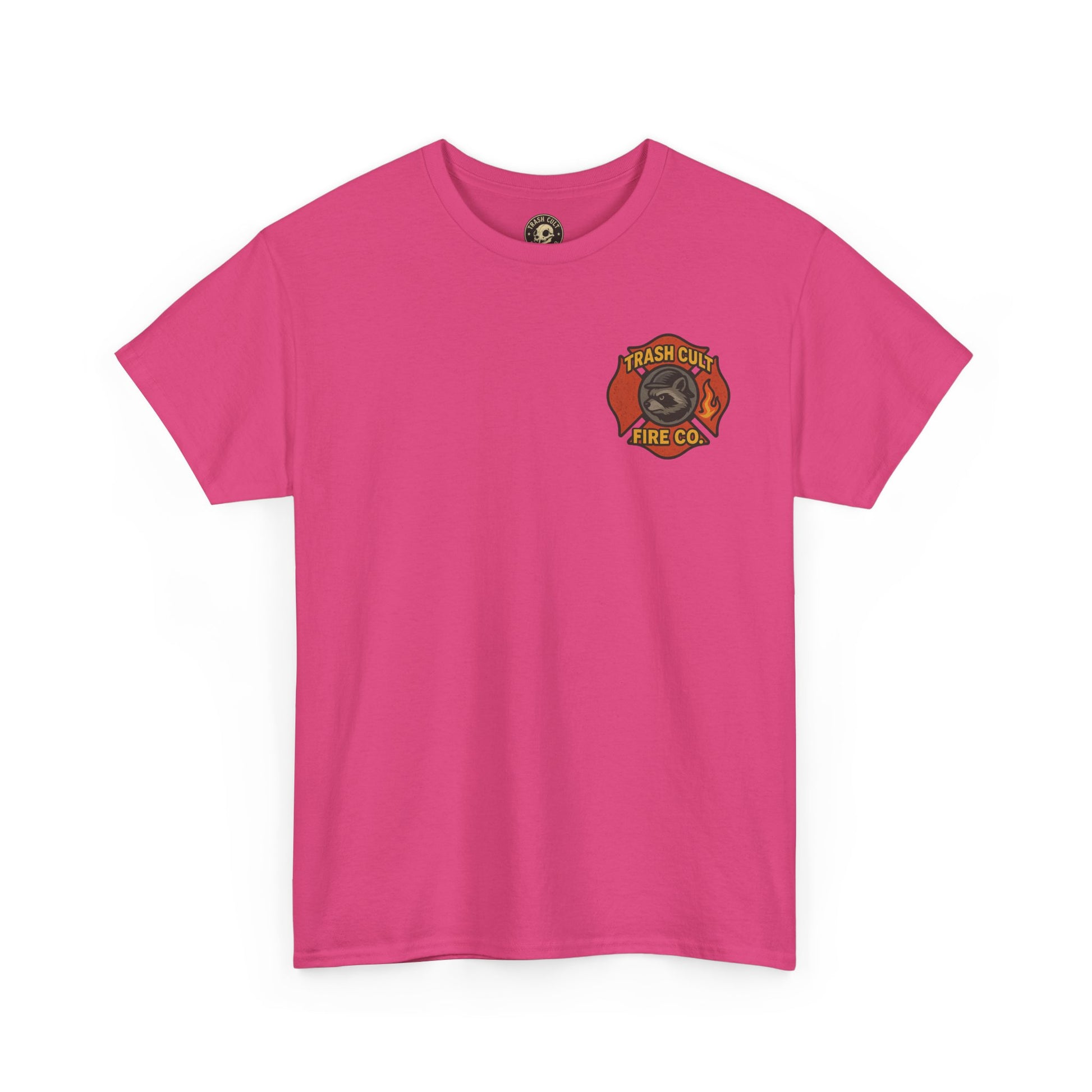 Trash Cult Fire Co. Unisex Tee - Quirky Raccoon Design, Fun Gift, Casual Wear, Firefighter Humor, Unique Apparel