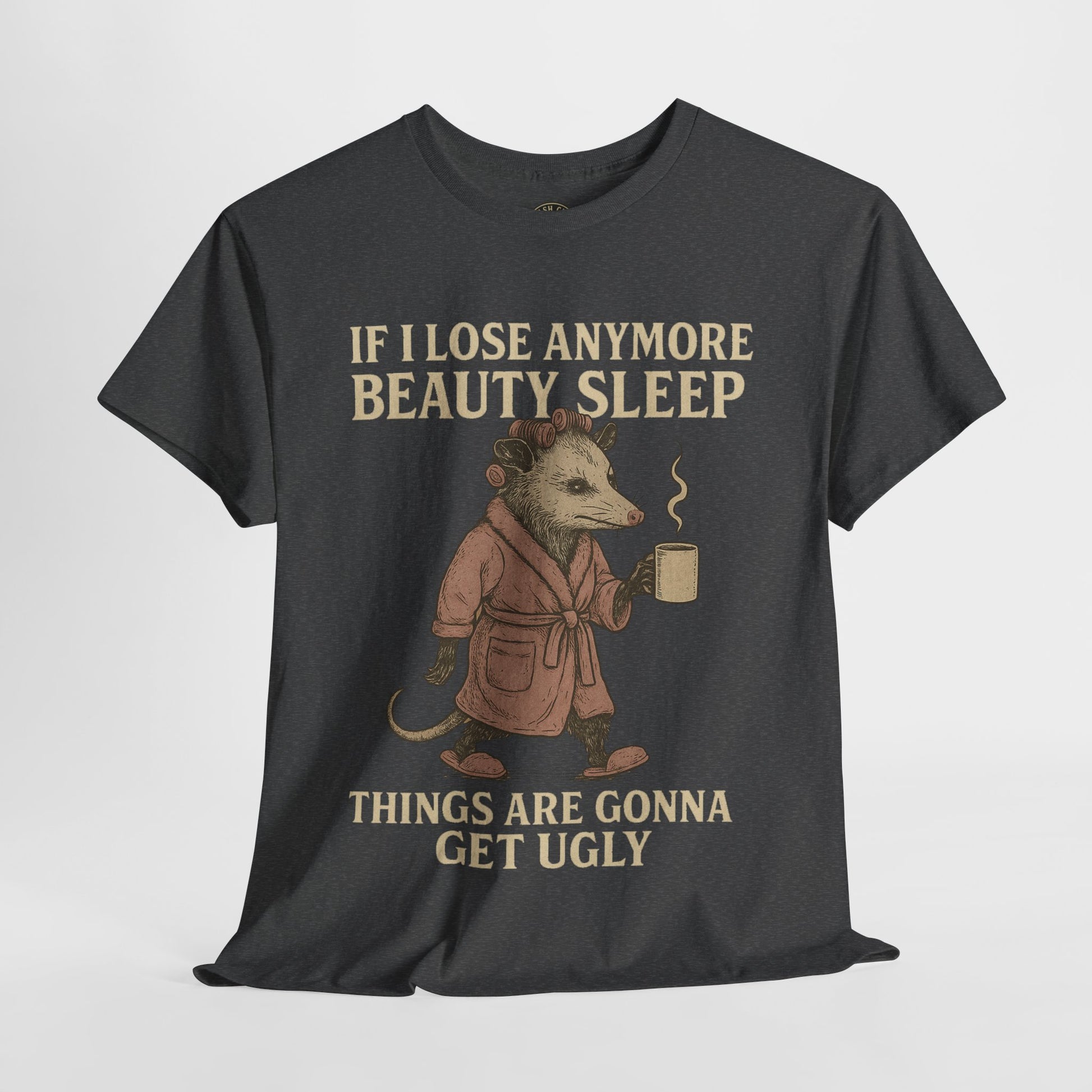 Funny Unisex Heavy Cotton Tee - "If I Lose Anymore Beauty Sleep, Things Are Gonna Get Ugly" - Gift, Sleepwear, Humor, Casual Wear, [...]