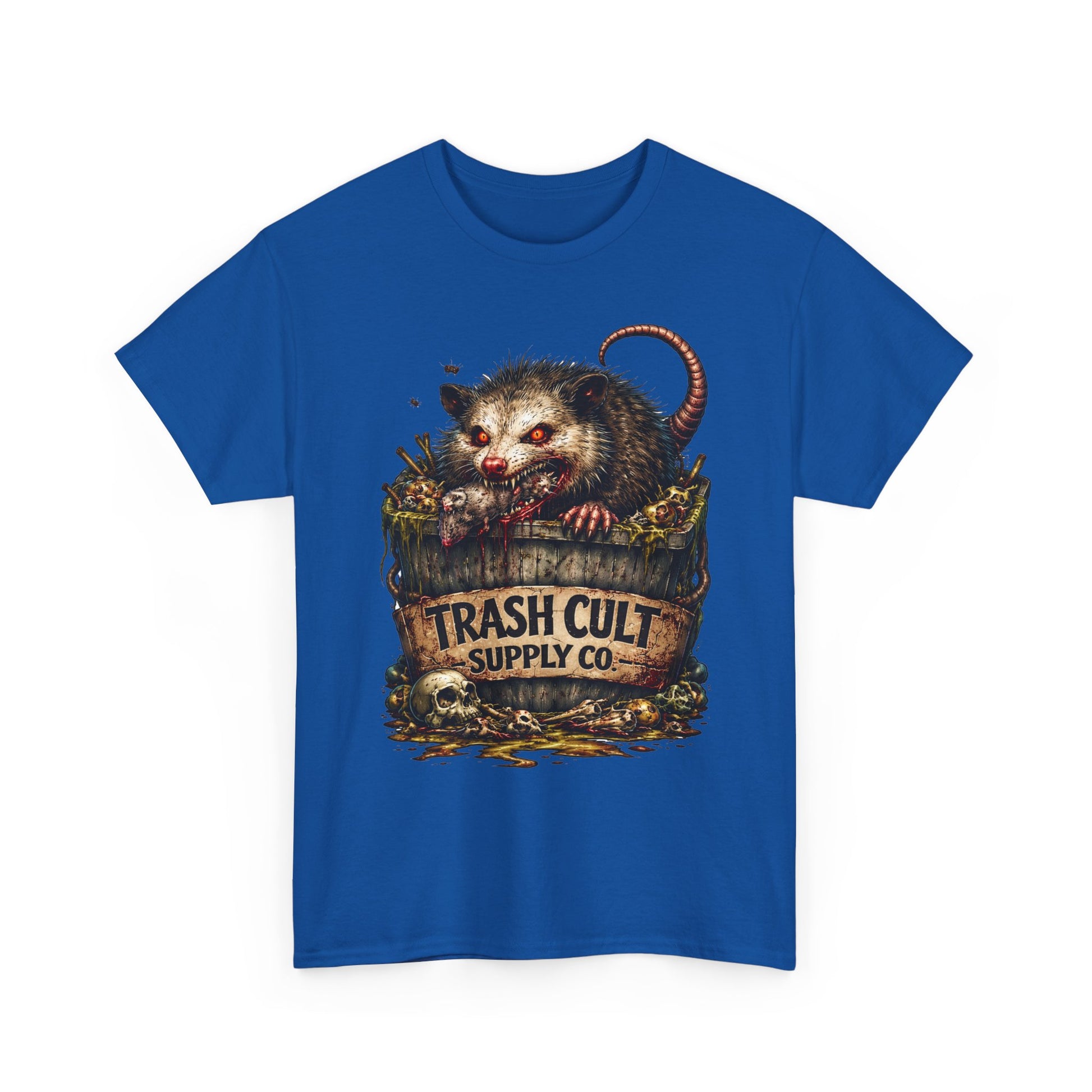 Opossum Trash Cult Tee — Vintage Grunge Wildlife Graphic T-Shirt