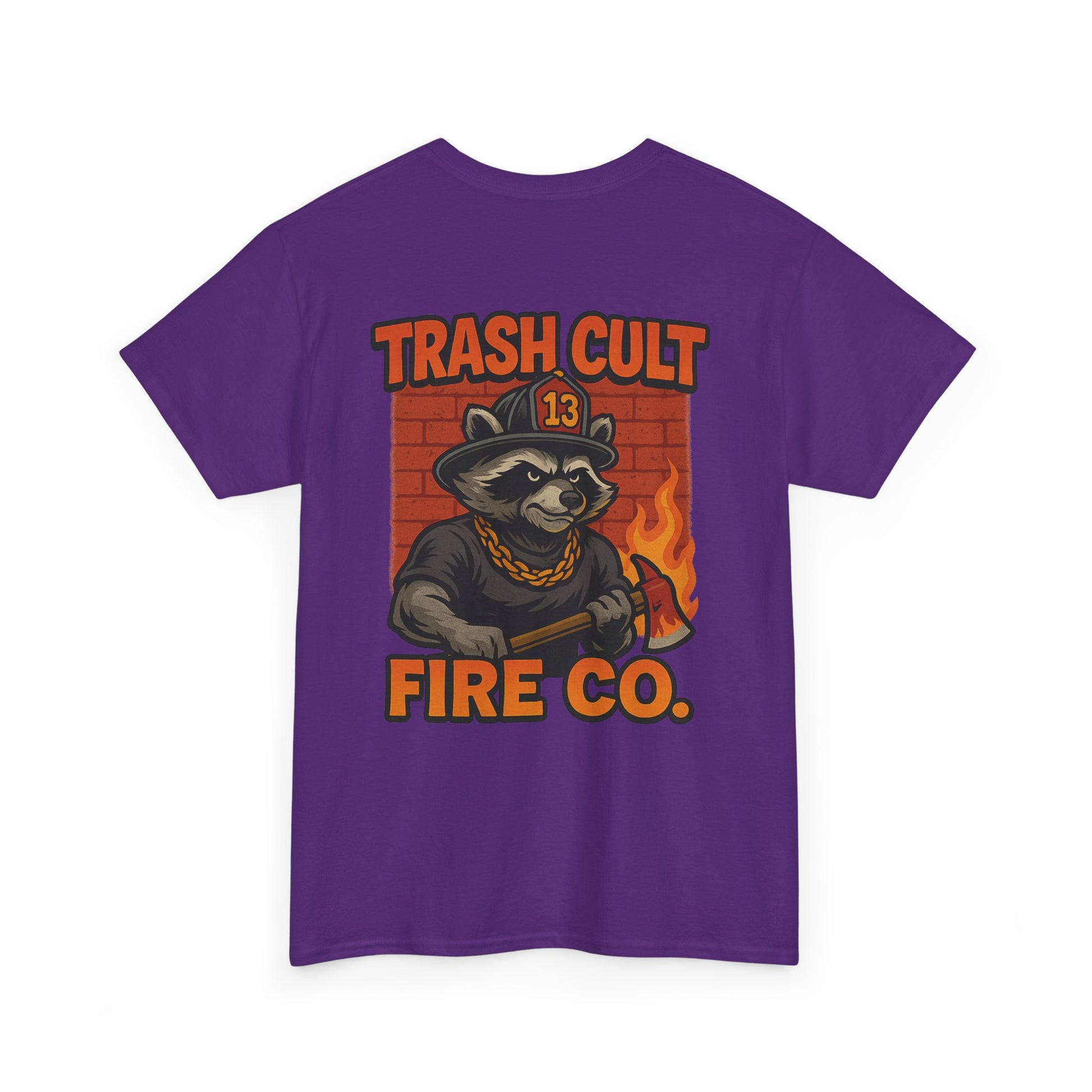 Trash Cult Fire Co. Unisex Tee - Quirky Raccoon Design, Fun Gift, Casual Wear, Firefighter Humor, Unique Apparel