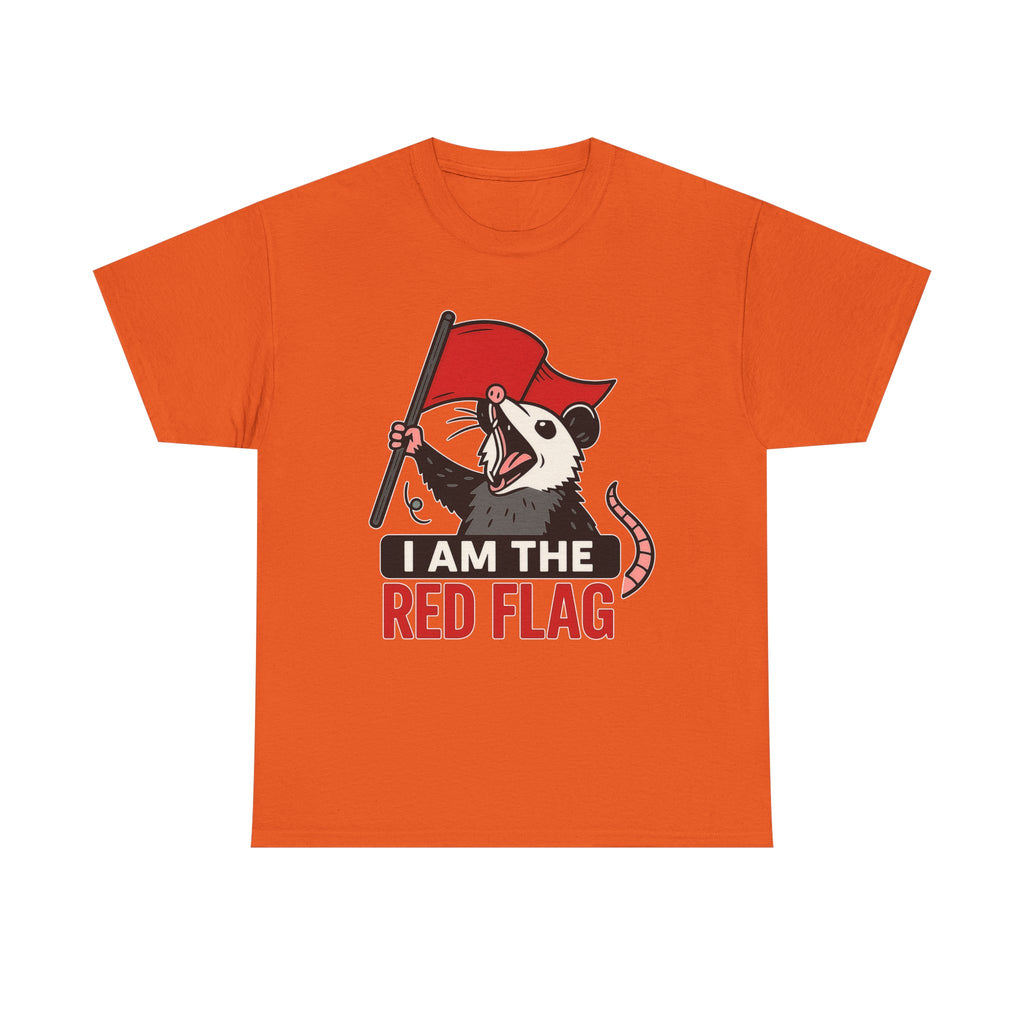 T-Shirt — "I Am The Red Flag" Possum Graphic Tee