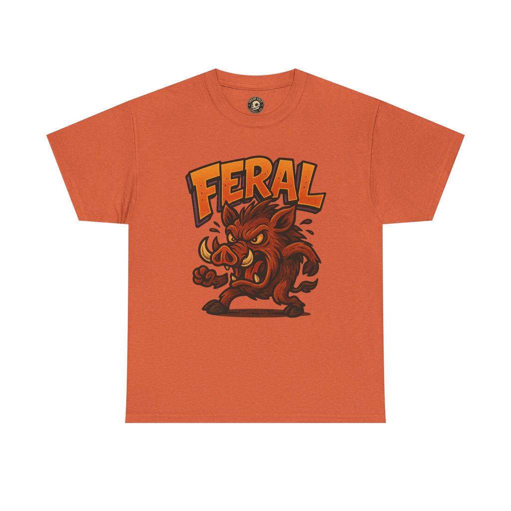 Feral Boar T-Shirt – Bold Unisex Animal Graphic Tee | Funny Cotton Shirt for Chaos Creatures