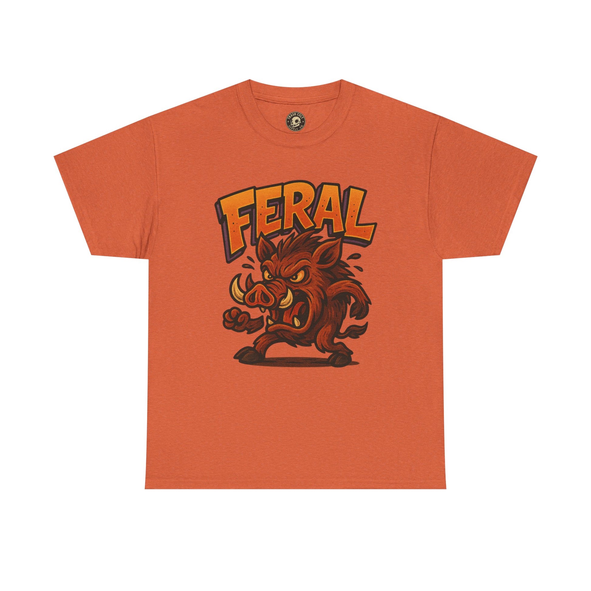 Feral Boar T-Shirt – Bold Unisex Animal Graphic Tee | Funny Cotton Shirt for Chaos Creatures