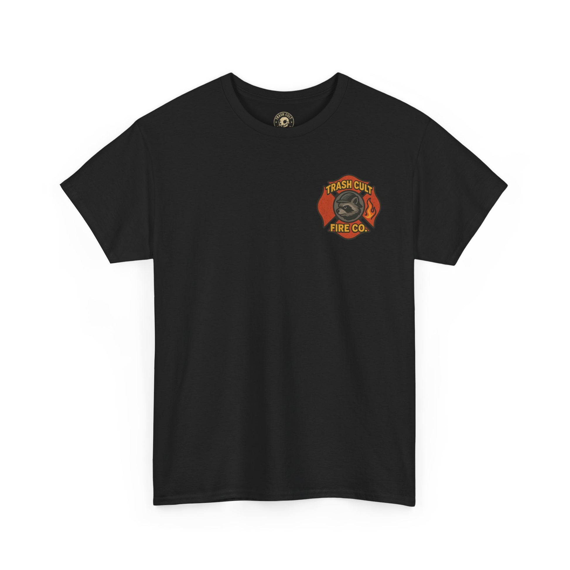 Trash Cult Fire Co. Unisex Tee - Quirky Raccoon Design, Fun Gift, Casual Wear, Firefighter Humor, Unique Apparel