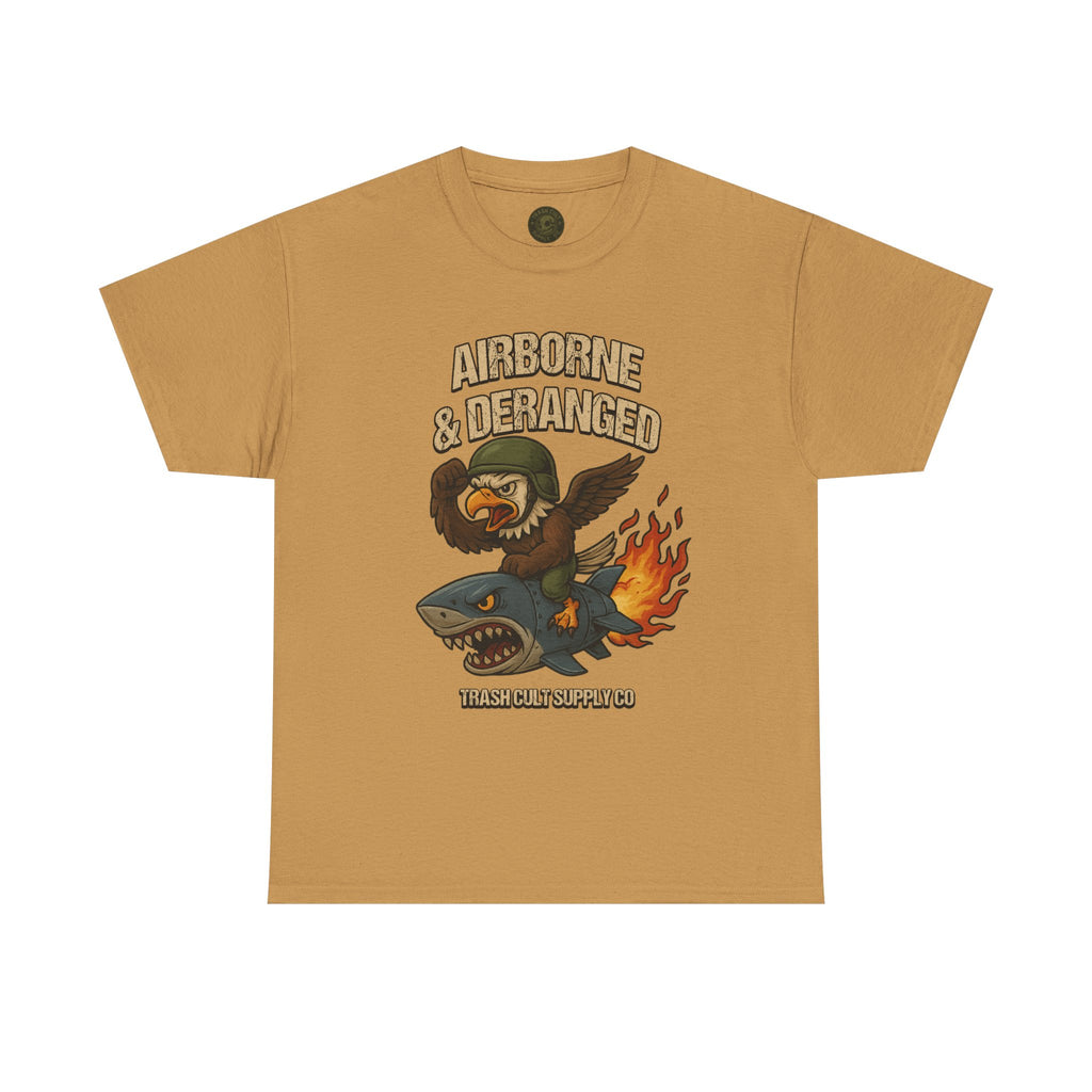 Airborne & Deranged T-Shirt – Trash Cult Supply Co. | Gildan 5000 Heavy Cotton Tee