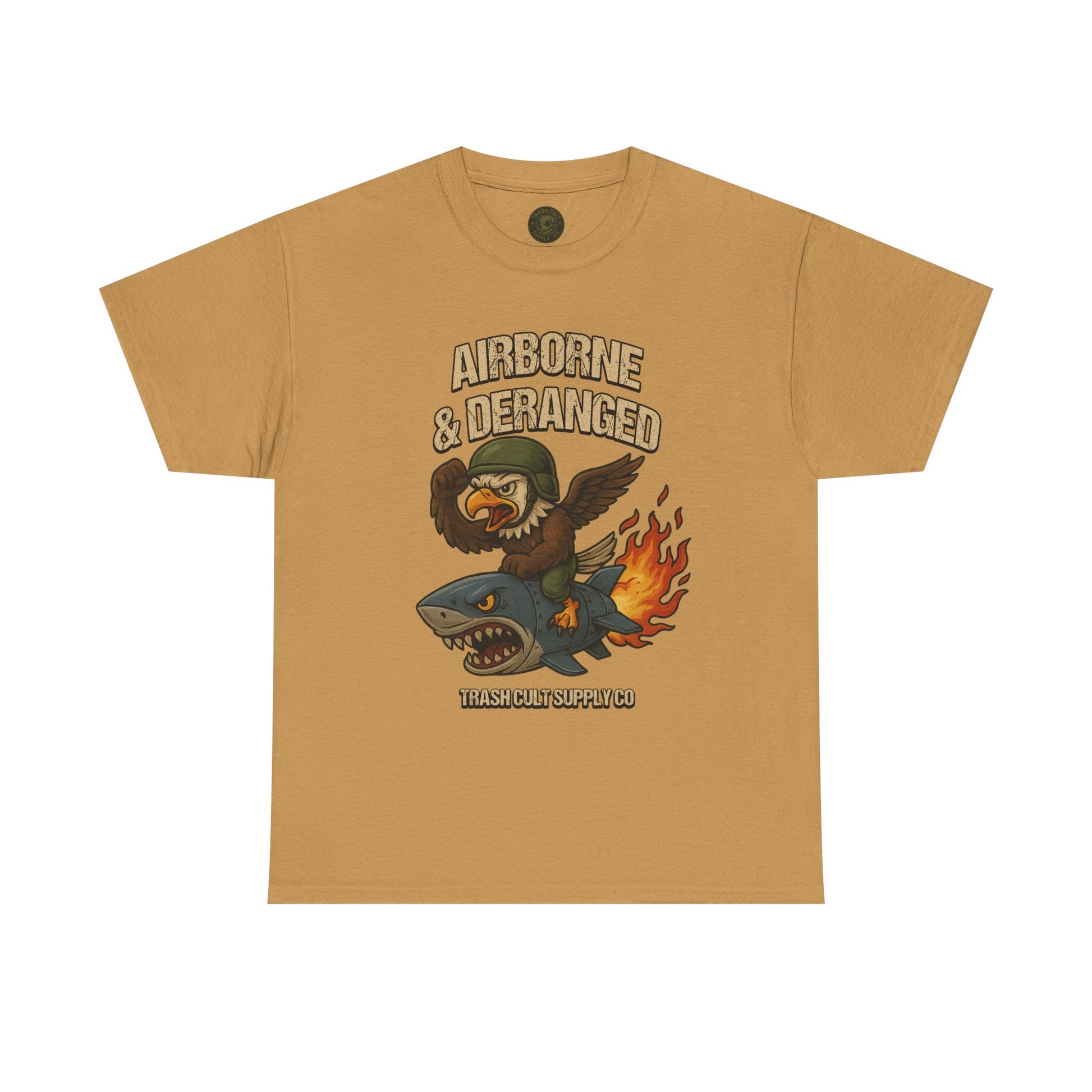 Airborne & Deranged T-Shirt – Trash Cult Supply Co. | Gildan 5000 Heavy Cotton Tee