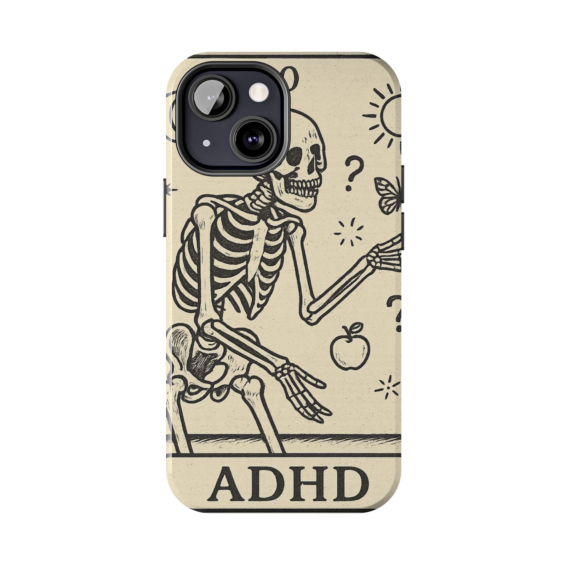 Skeleton ADHD Phone Cases, Unique Phone Cover, Funny ADHD Gift, Quirky Skeleton Design, Cool Accessories for Everyone