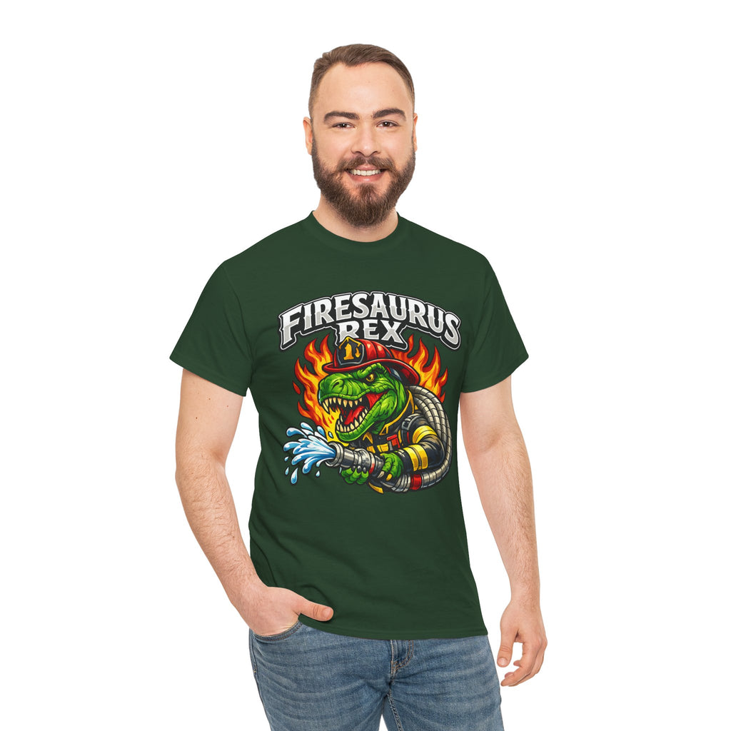 Firesaurus Rex T-Shirt — Funny Firefighter Dinosaur Tee