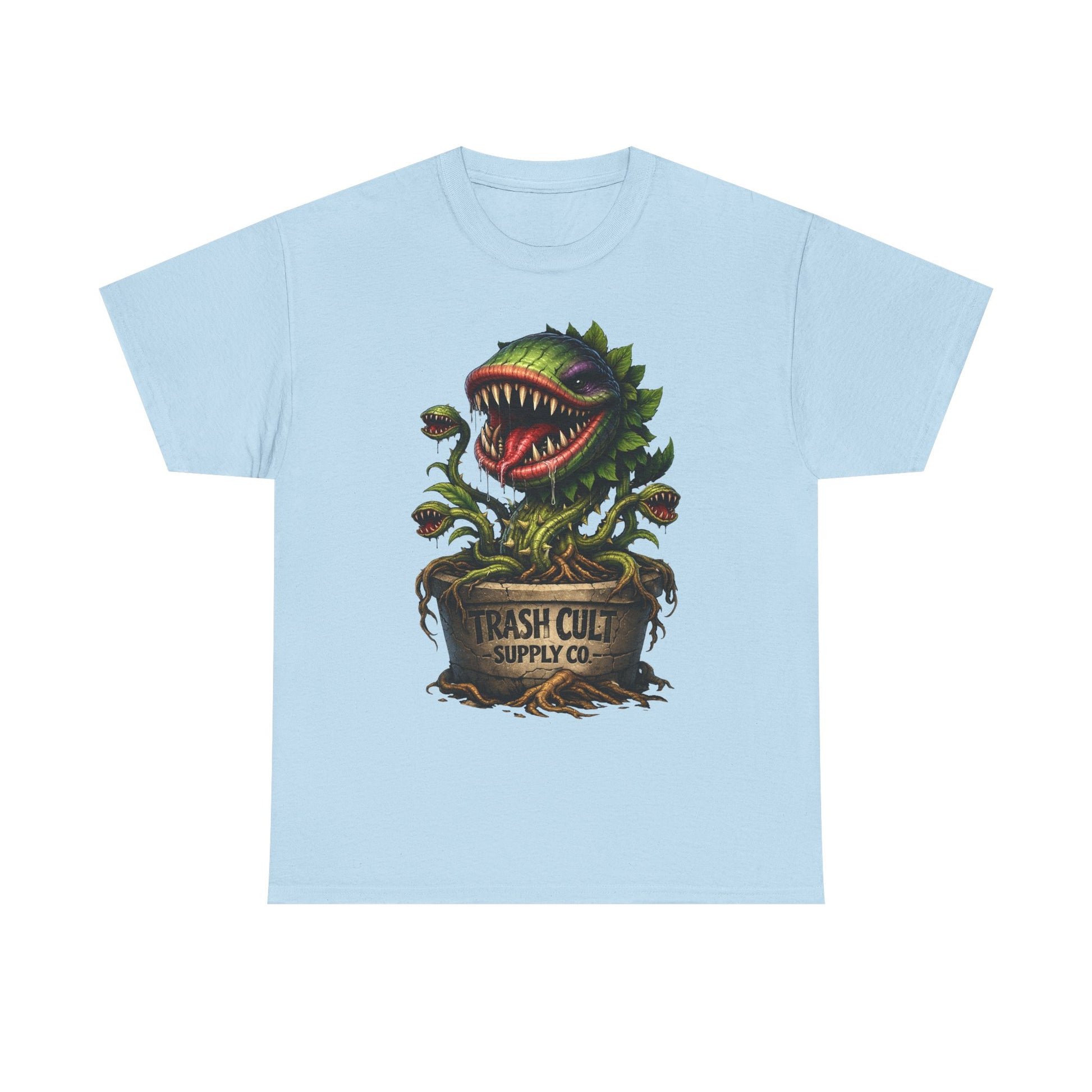 Carnivorous Plant Graphic Tee — "Trash Cult Supply Co." Potted Monster Shirt