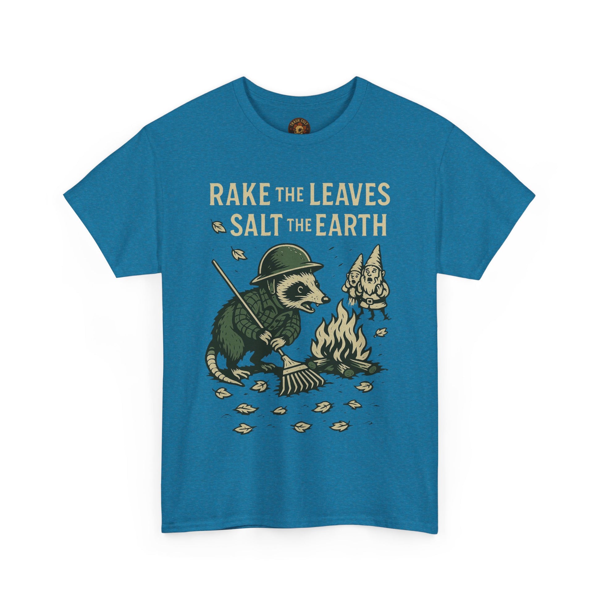 Rake the Leaves Salt the Earth Shirt – Possum Yard Warfare Tee – Fall of Humanity Collection – Trash Cult Supply Co.