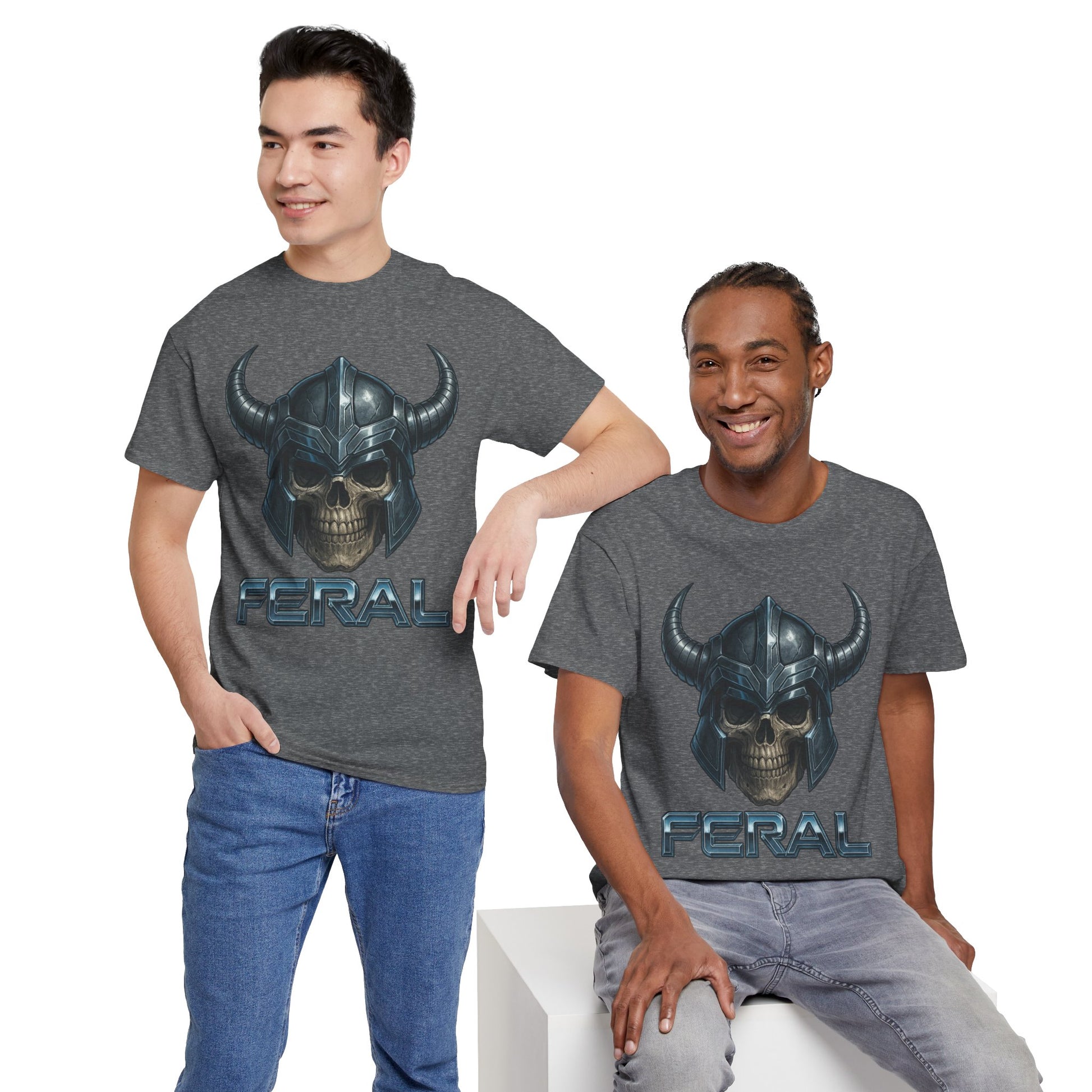 Feral Skull Graphic Tee, Unisex Cotton Shirt, Casual Wear, Gamer Apparel, Unique Gift for Fans