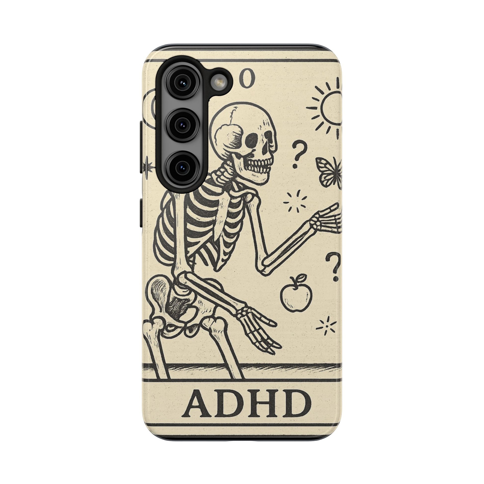 Skeleton ADHD Phone Cases, Unique Phone Cover, Funny ADHD Gift, Quirky Skeleton Design, Cool Accessories for Everyone