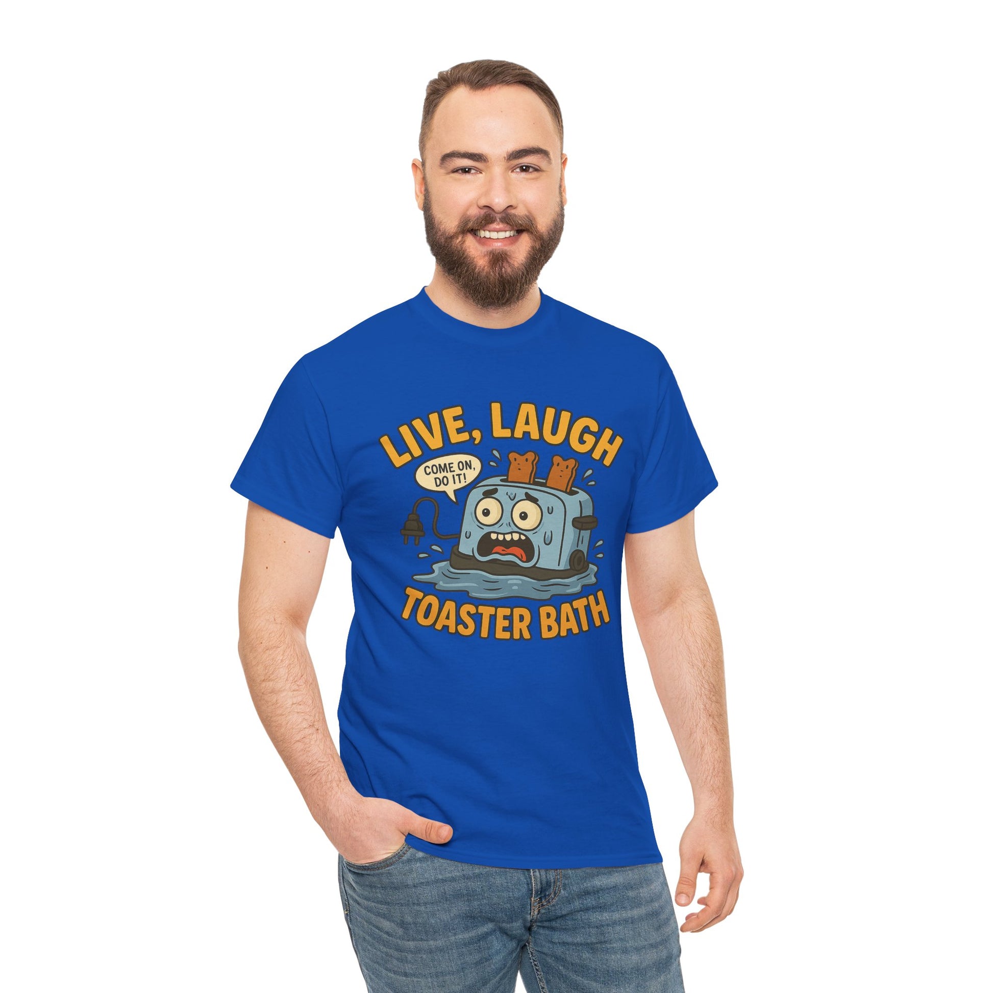Funny Toaster Bath Tee, Humorous Unisex Shirt, Gift for Friends, Lightweight Cotton Tee, Birthday Party Outfit