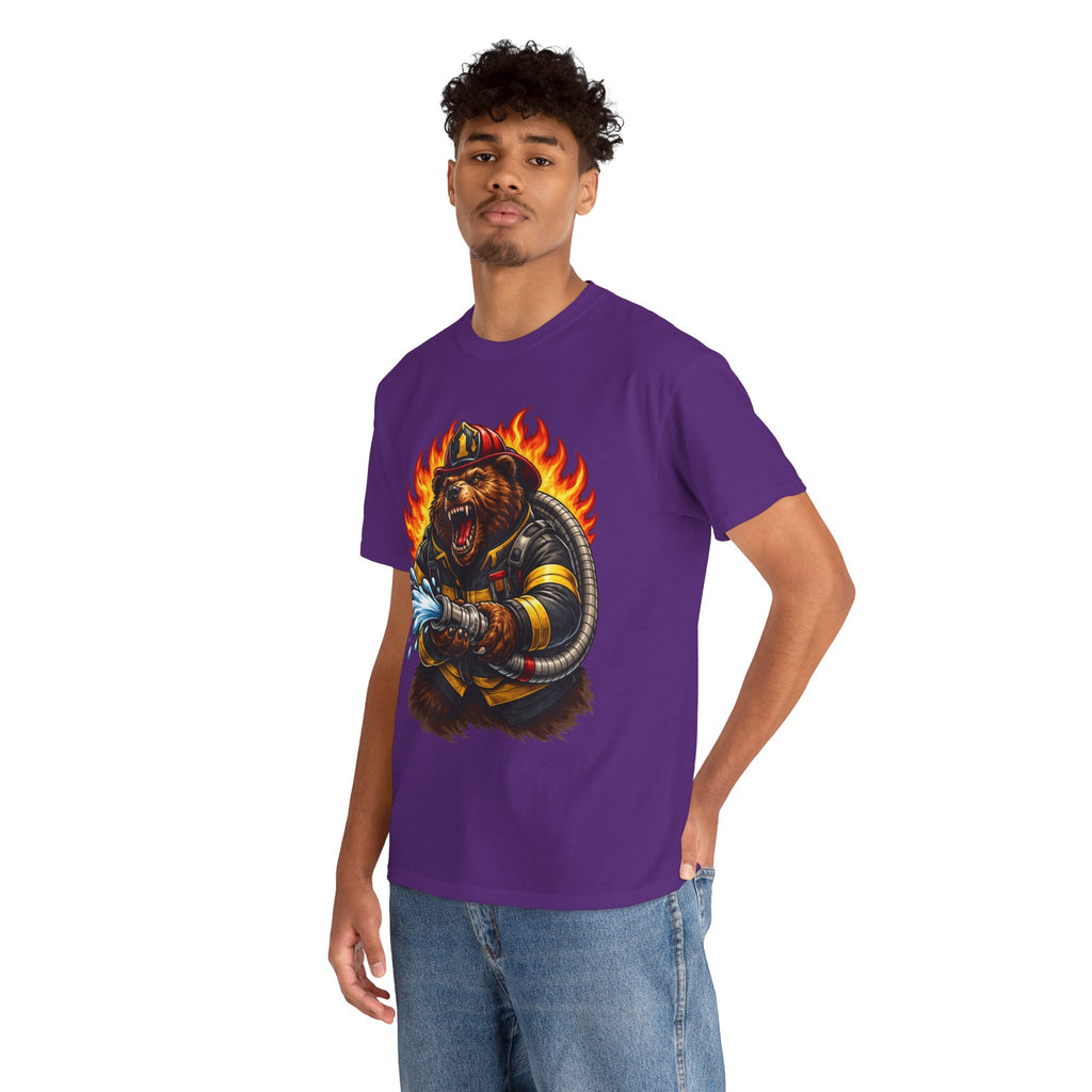 Firefighter Bear T-Shirt – Brave Fireman Graphic Tee