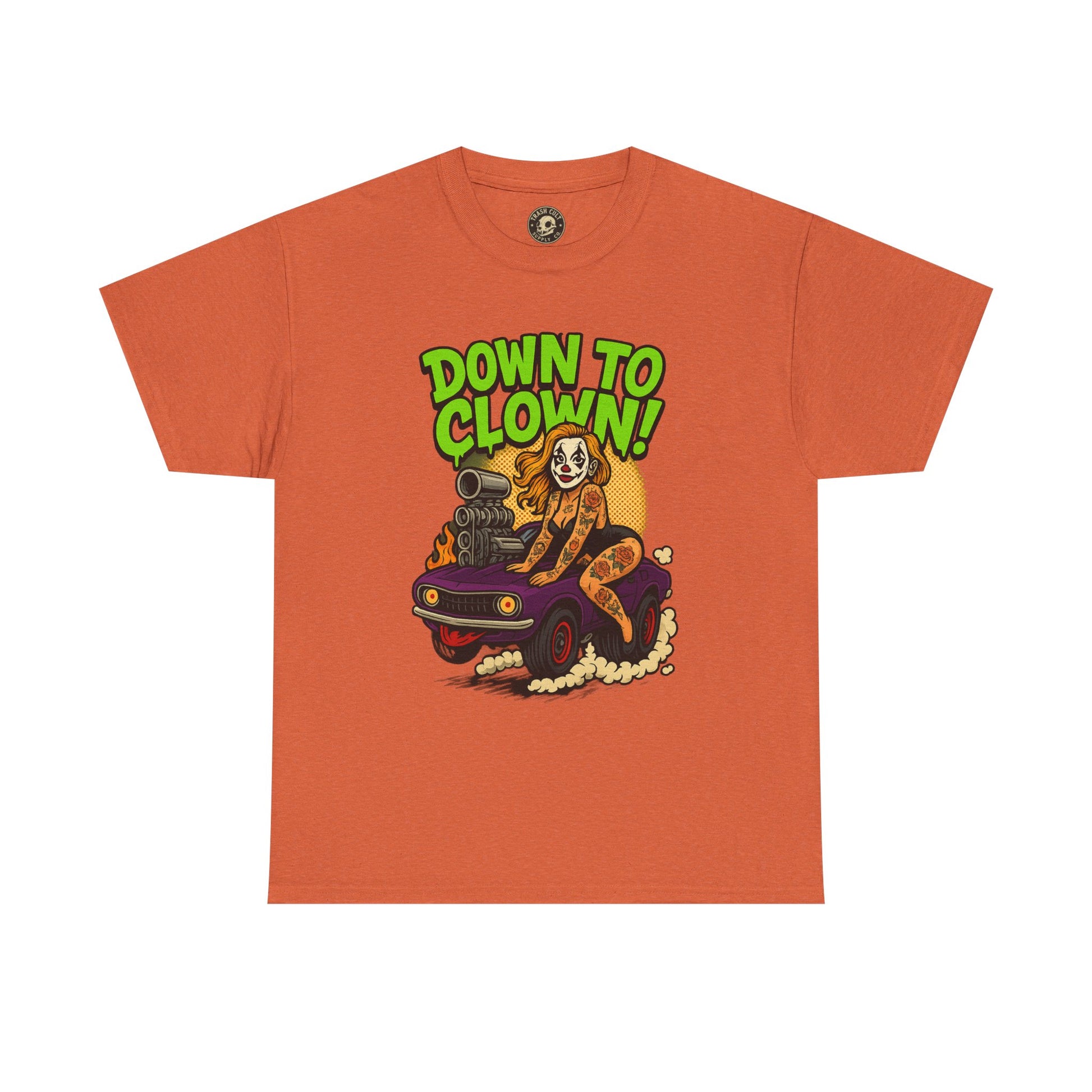 Unisex Graphic Tee | Down to Clown T-Shirt, Fun Statement Shirt, Casual Wear, Gift for Friends, Festivals, Halloween