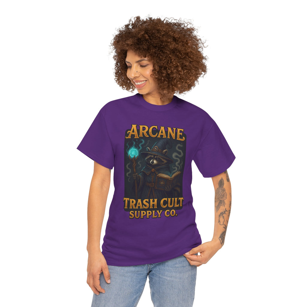 Arcane Trash Cult Unisex Heavy Cotton Tee, Cult Merchandise, Witchy Style, Halloween Tee, Casual Everyday Wear