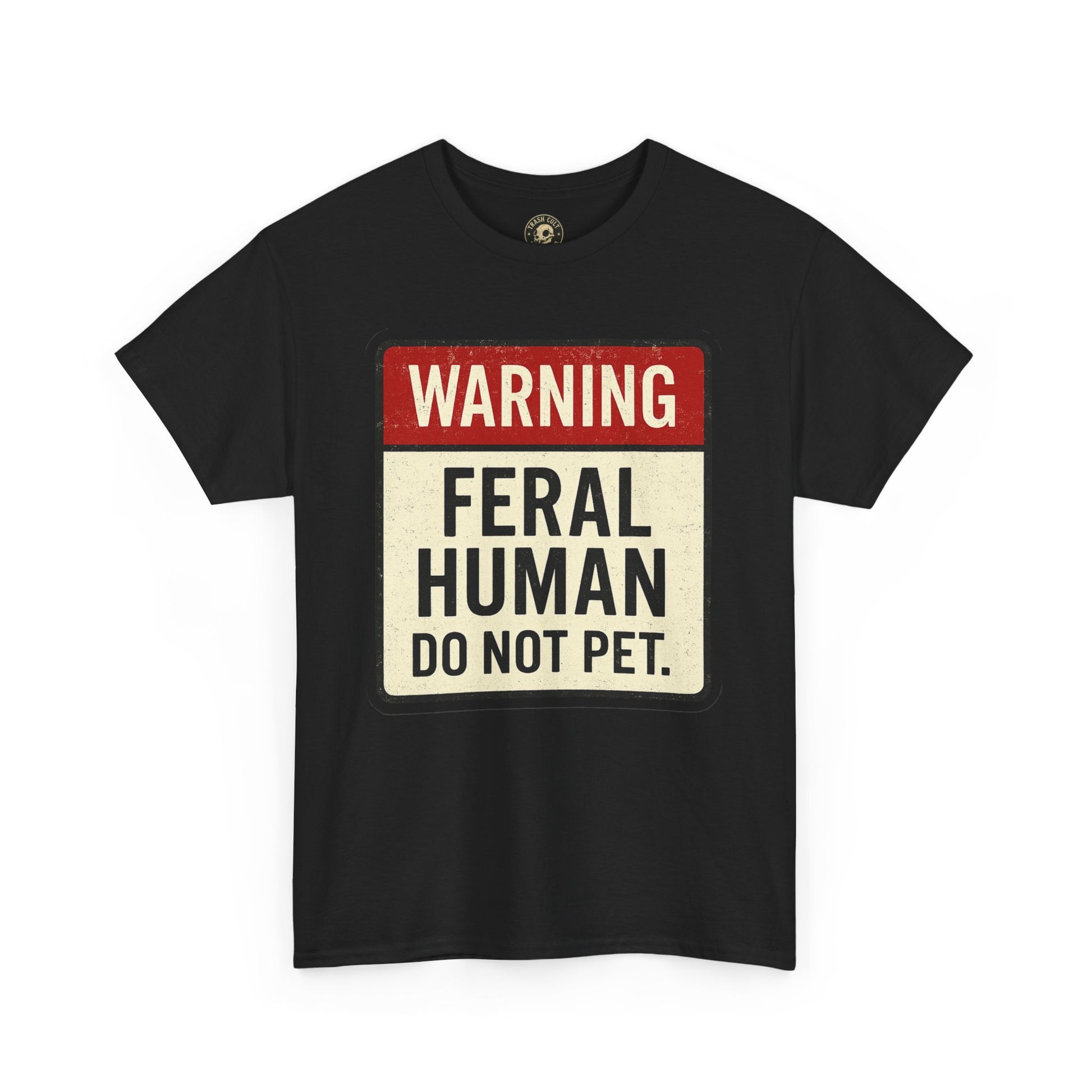Warning Feral Human Tee: Unisex Humorous Cotton Shirt, Gift for Animal Lovers, Funny Tee, Unique Statement Apparel, Casual Wear, [...]