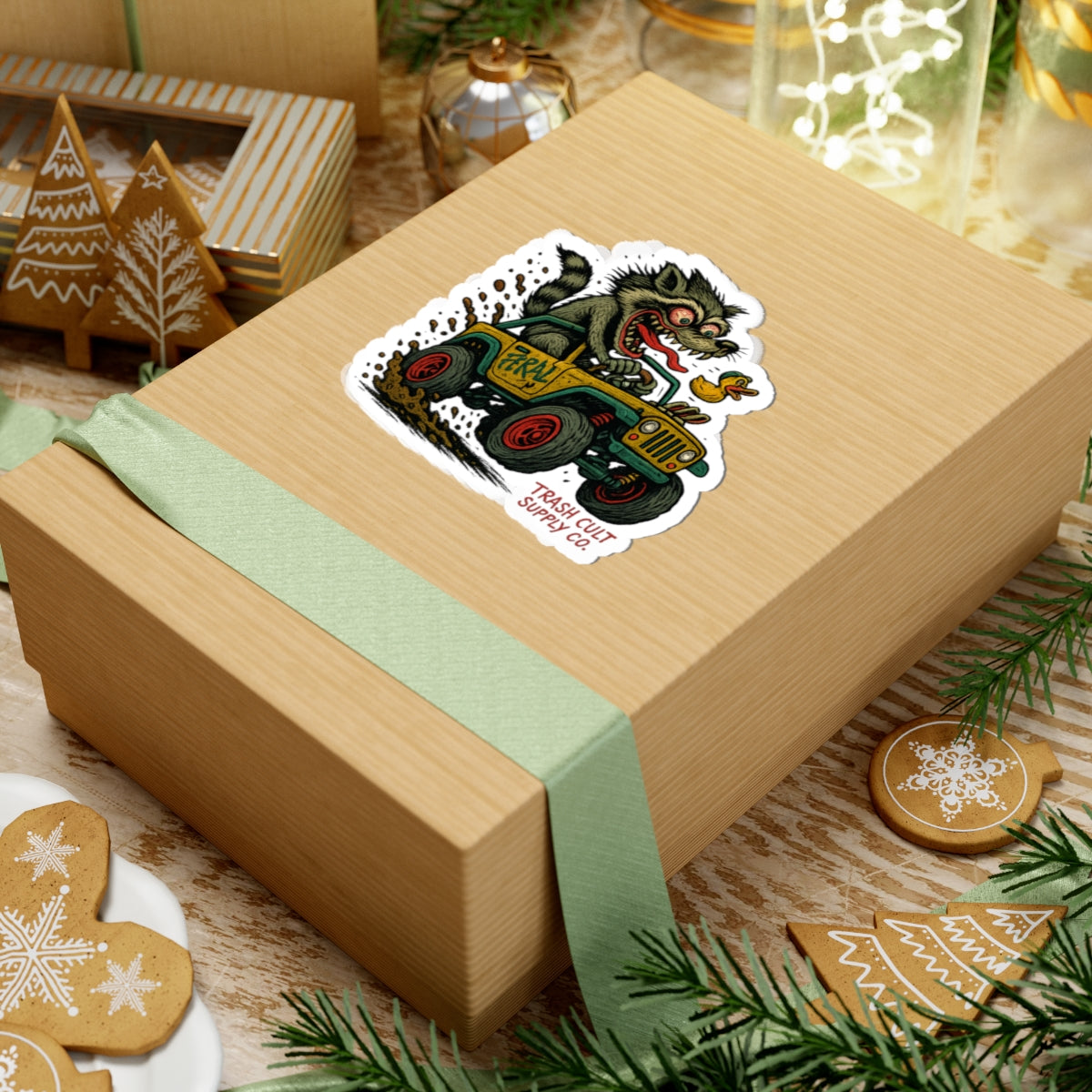 Feral Jeep Raccoon Sticker – Ed Roth Hot Rod Style Vinyl | Trash Cult Supply Co