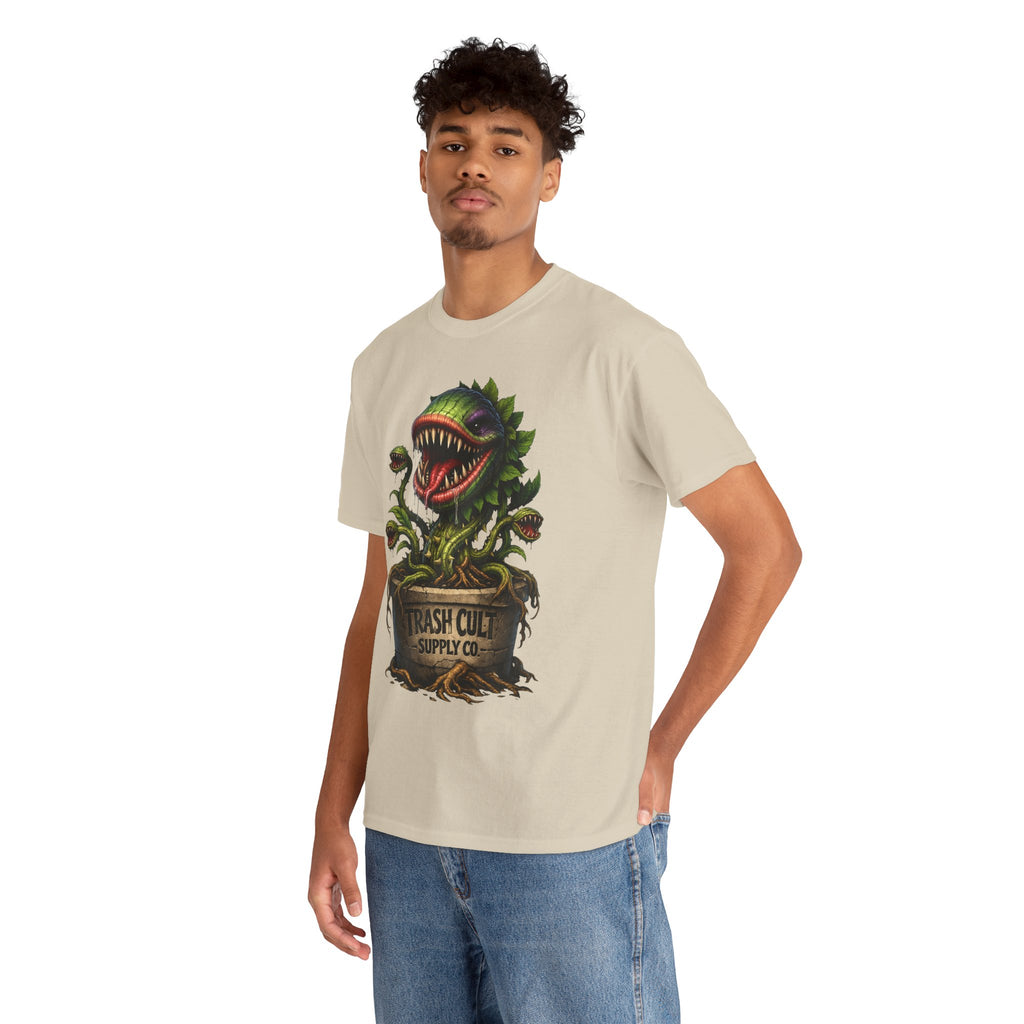 Carnivorous Plant Graphic Tee — "Trash Cult Supply Co." Potted Monster Shirt