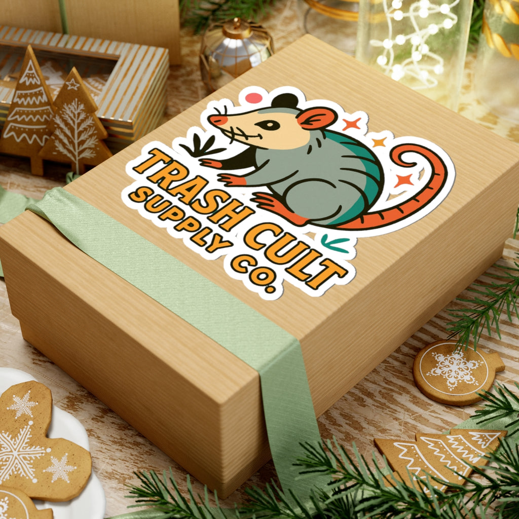 Trash Cult Supply Co. Kiss-Cut Stickers - Fun & Quirky Animal Design for Personalization, Decor, Gifts, Scrapbooking, Journaling