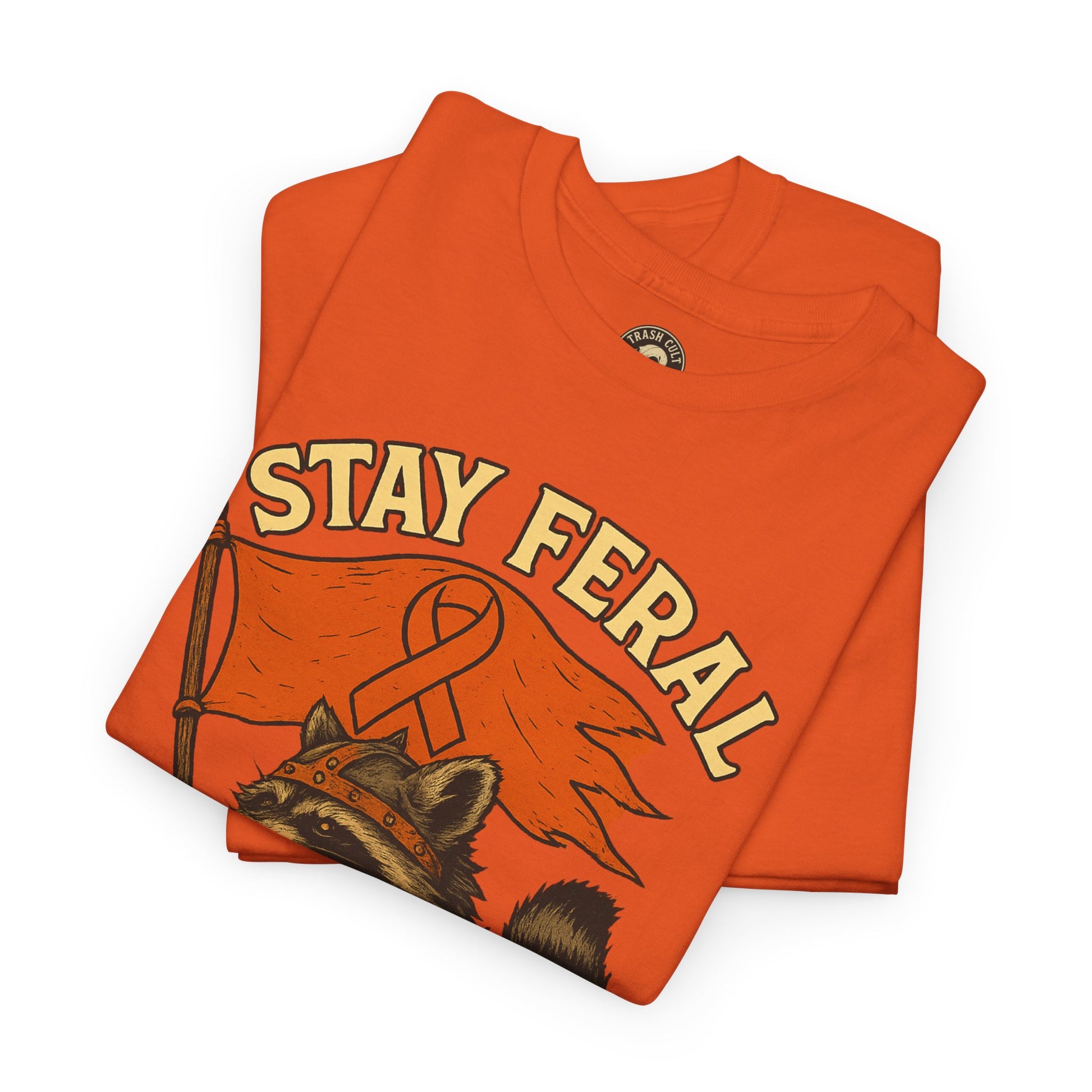 Stay Feral Fight MS Raccoon warrior shirt