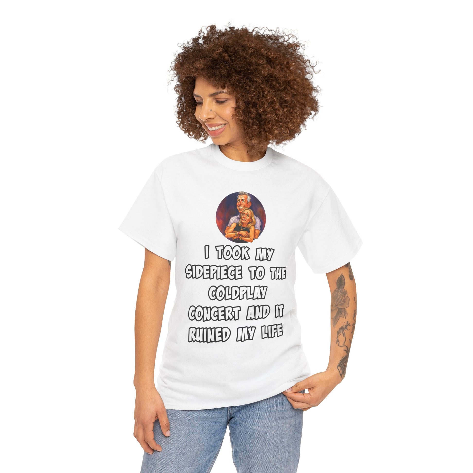 Funny CEO Concert Shirt – “I Took My Sidepiece to the Coldplay Concert” Meme Tee – Gildan 5000