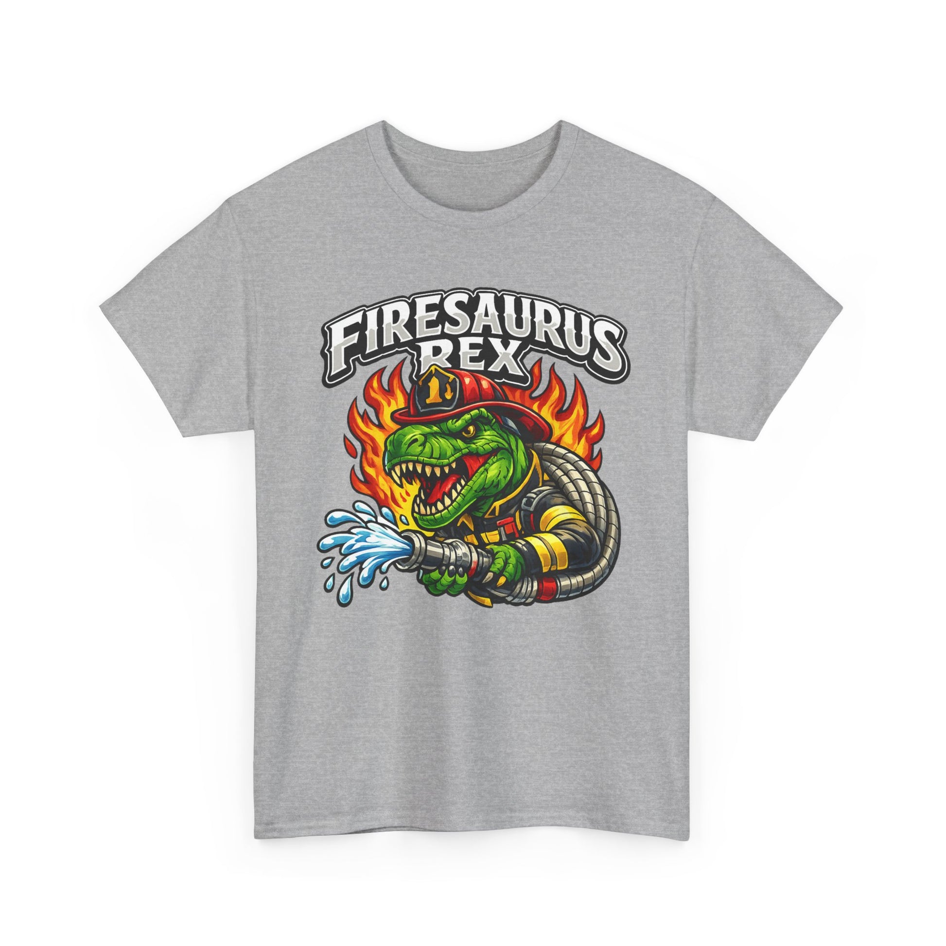 Firesaurus Rex T-Shirt — Funny Firefighter Dinosaur Tee