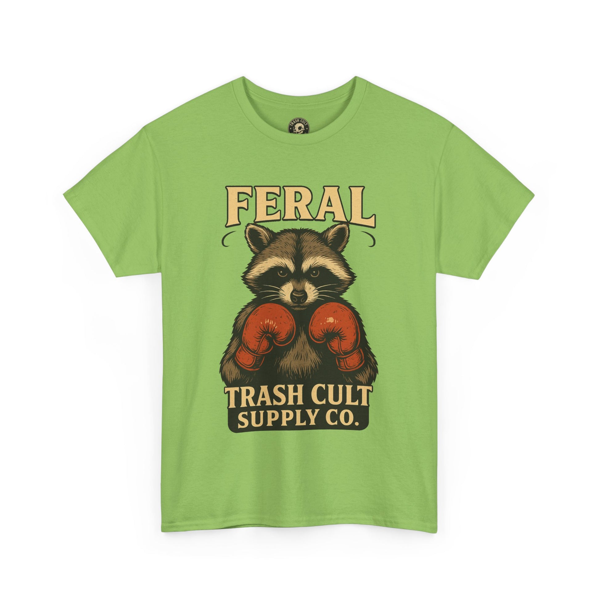 Feral Raccoon Tee - Unisex Heavy Cotton Tee, Cute Animal Shirt, Trendy Graphic Tee, Fun Gift for Animal Lovers, Casual Everyday Wear