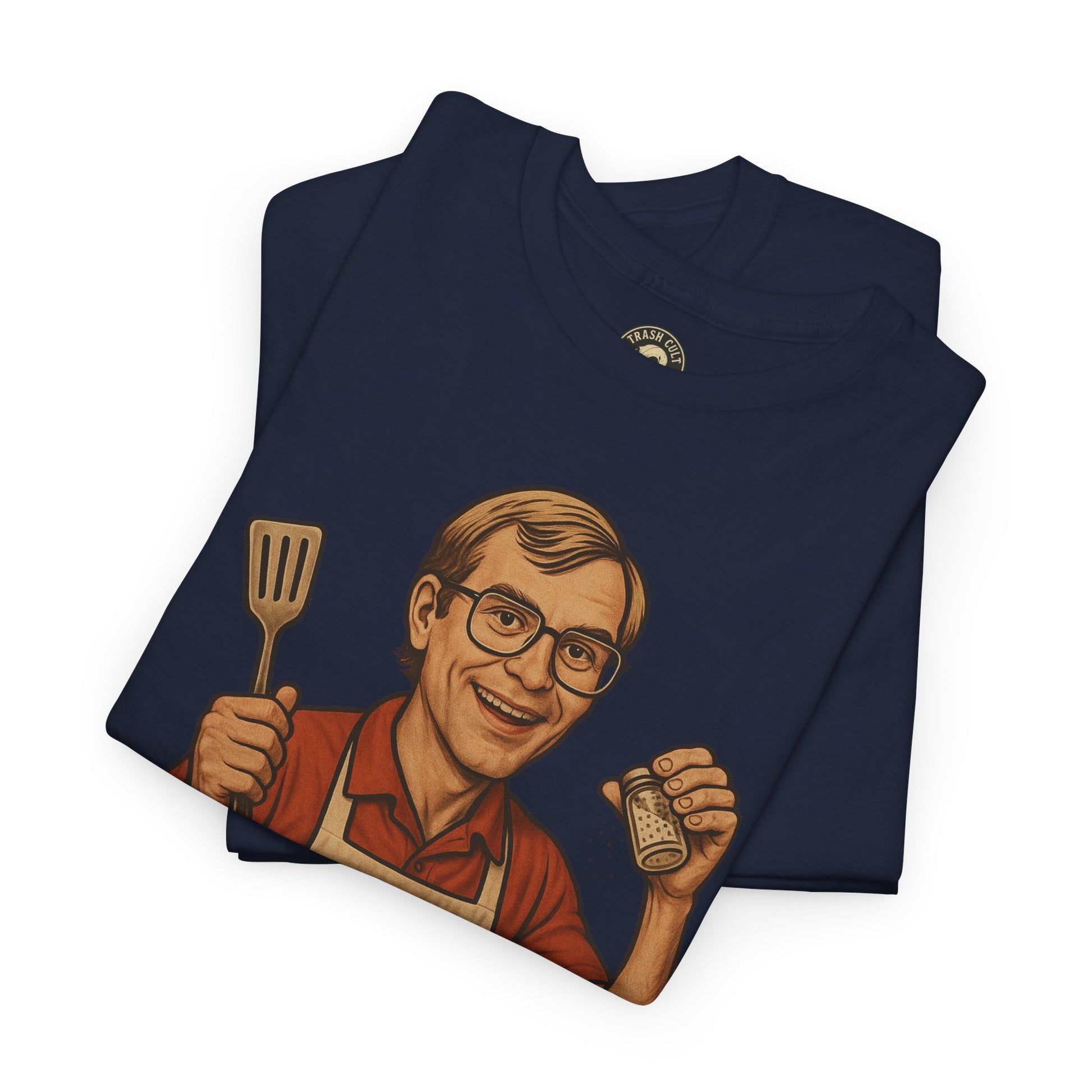 Kiss the Cook Dark Humor Chef Shirt – Creepy Retro Kitchen Parody