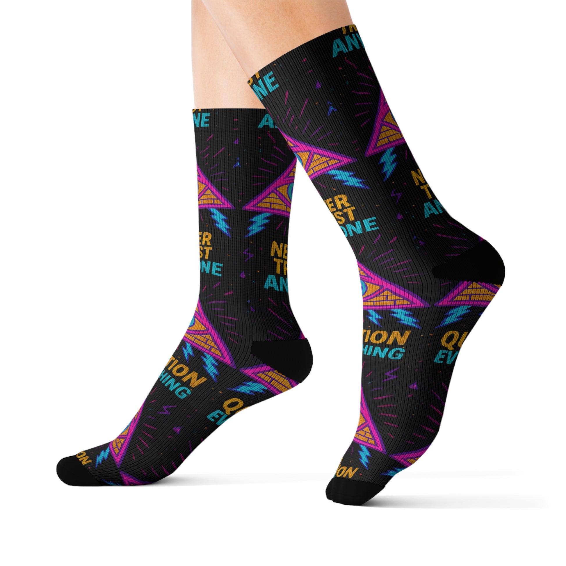 Don’t Trust Anyone – Limited Edition All-Over Print Socks | Illuminasty Drop