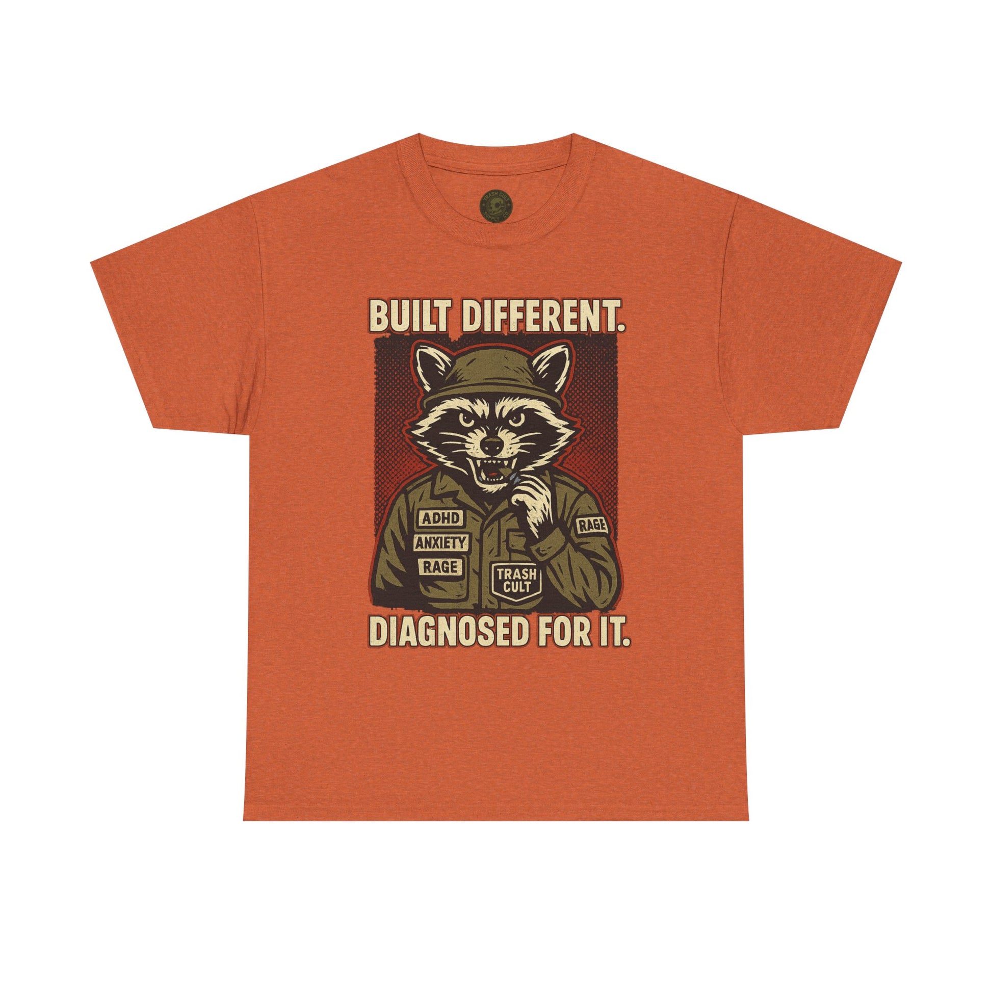 Built Different Diagnosed For It Military Raccoon Shirt – Gildan 5000