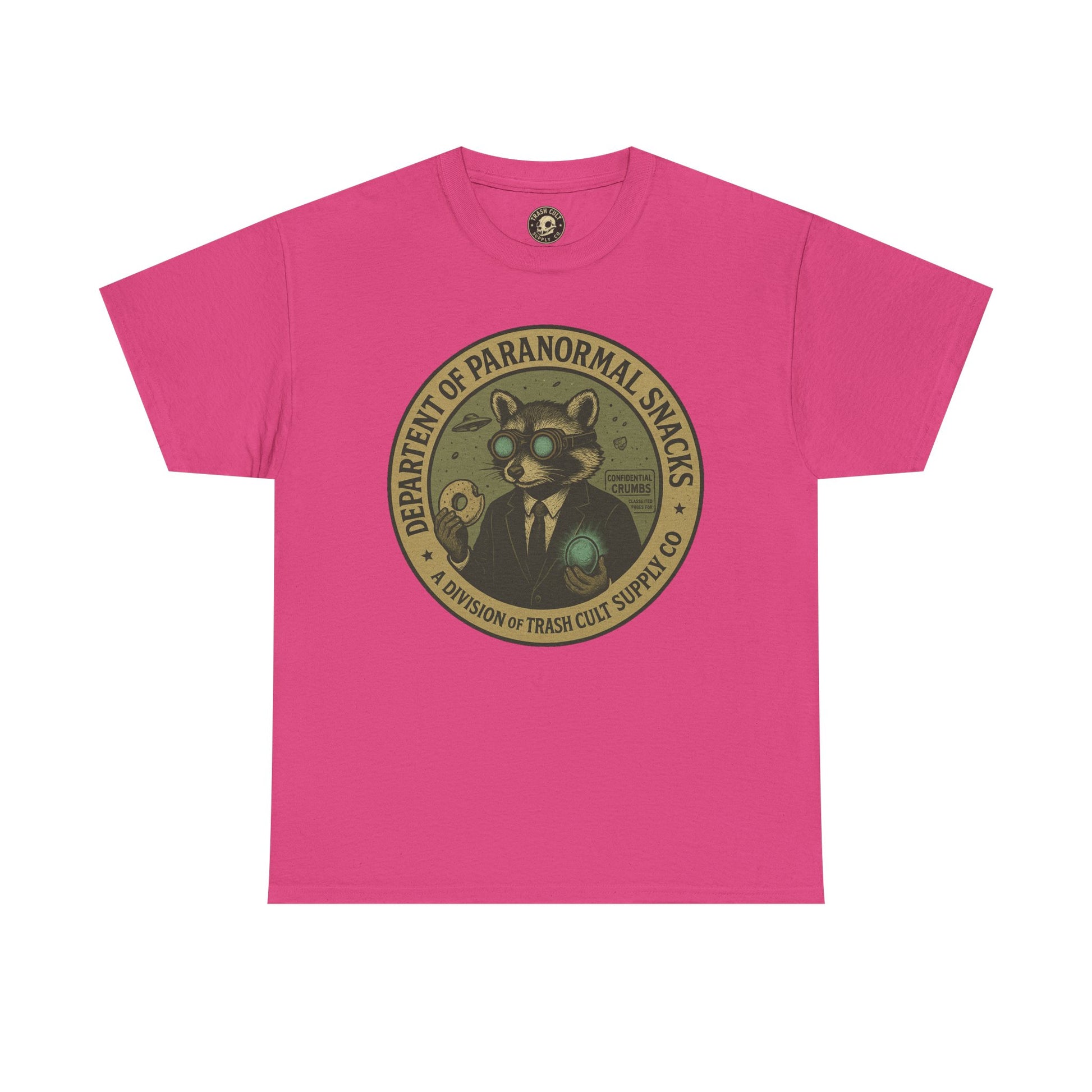 Department of Paranormal Snacks Shirt – Trash Cult Supply Co – Vintage Cryptid Division Tee – Gildan 5000