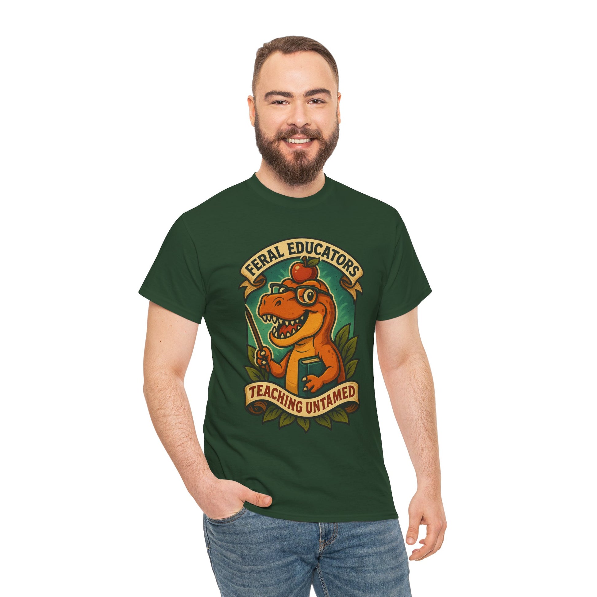 Feral Educators Tee, Fun Teacher Shirt, Unisex Cotton Tee, Gift for Educators, Classroom Apparel, Teacher Appreciation Day