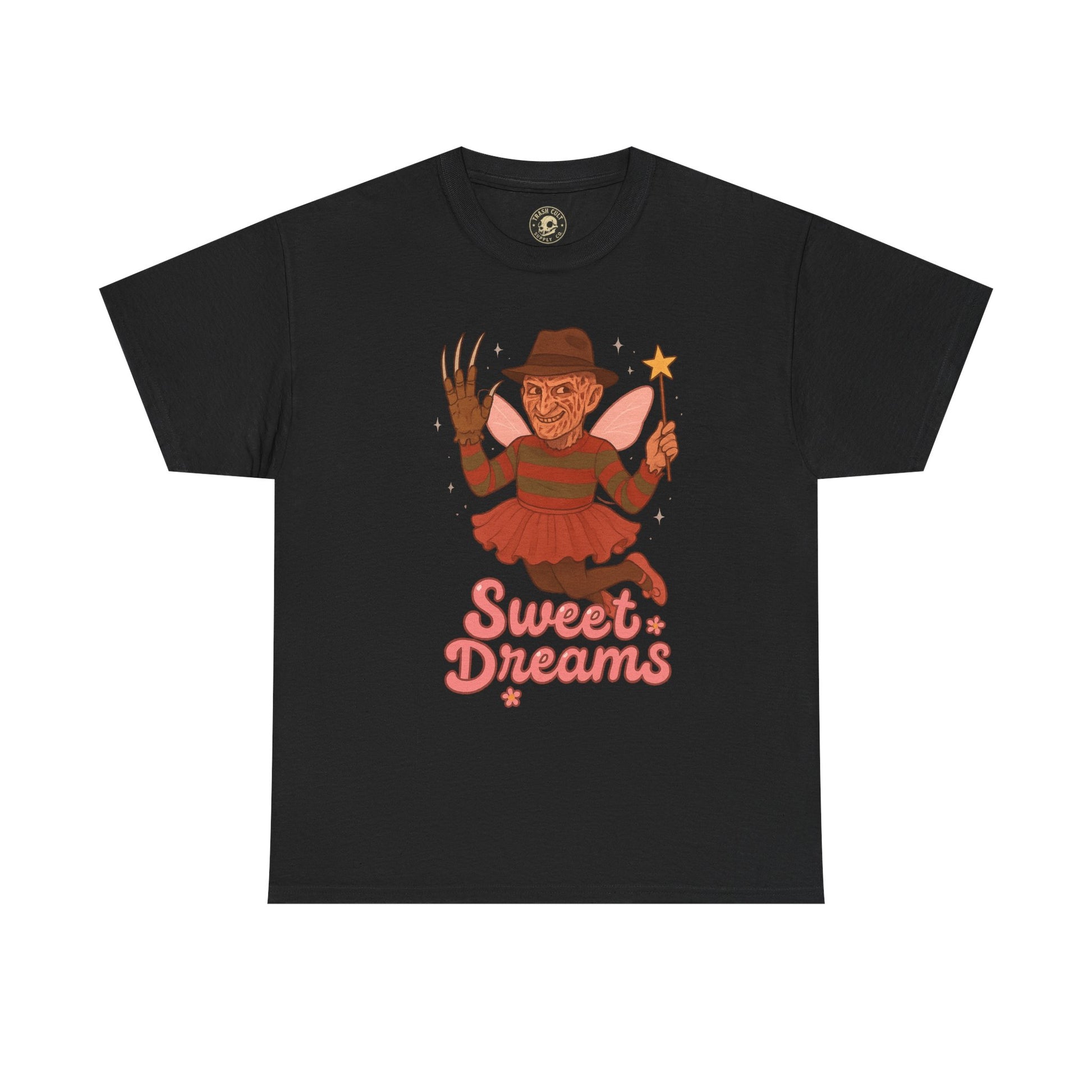 Freddy Krueger Fairy “Sweet Dreams” Funny Horror Parody T-Shirt – Gildan 5000