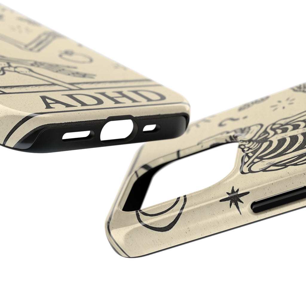 Skeleton ADHD Phone Cases, Unique Phone Cover, Funny ADHD Gift, Quirky Skeleton Design, Cool Accessories for Everyone
