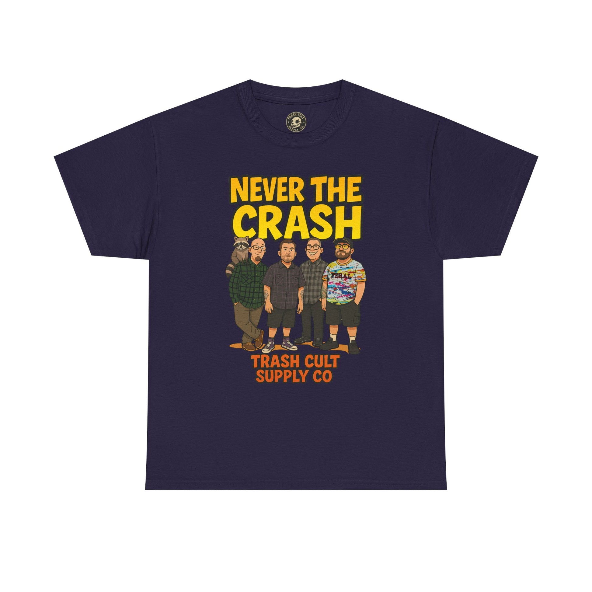 Never The Crash Band Shirt – Bold Graffiti Logo Tee - EXCLUSIVE | Gildan 5000