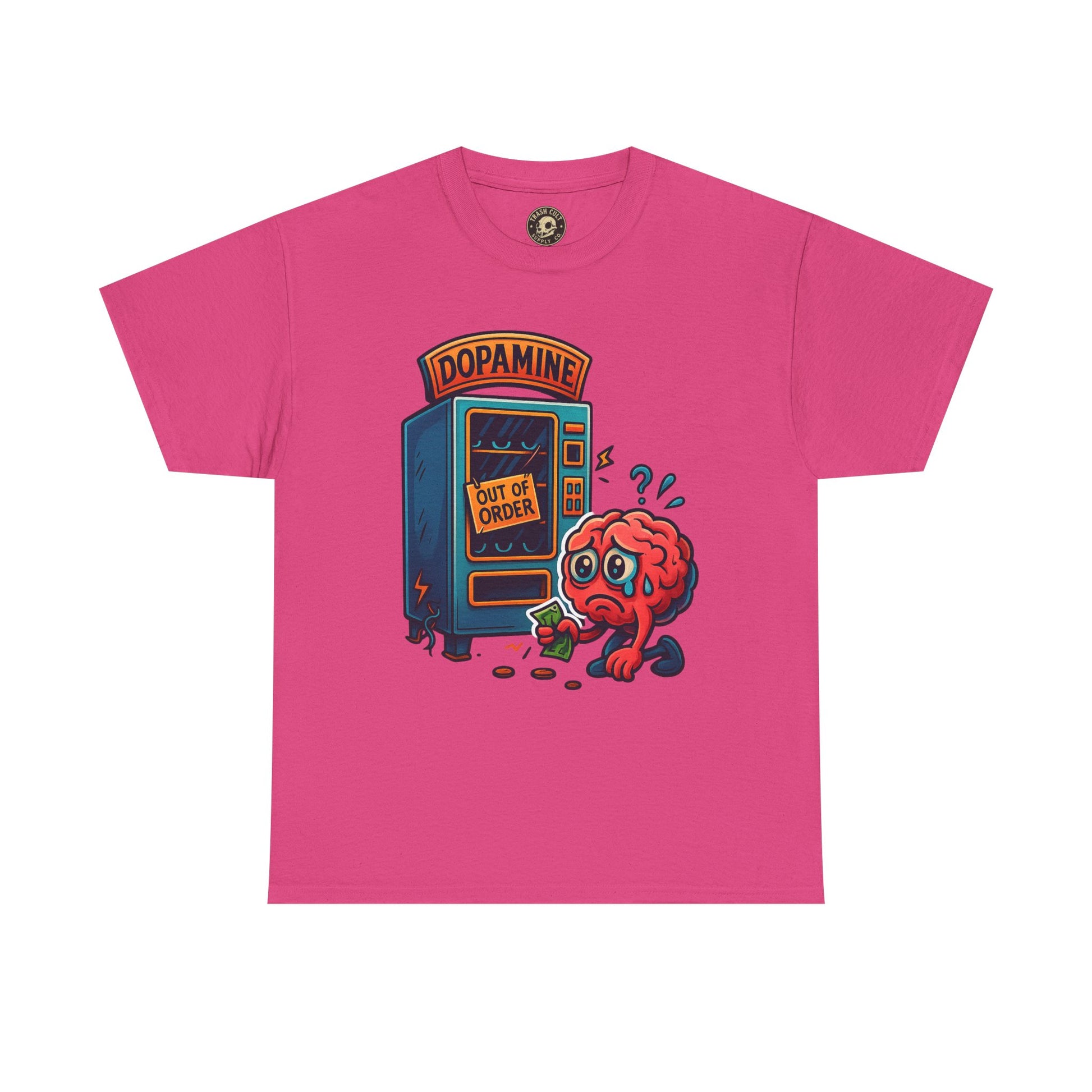 Dopamine Out of Order T-Shirt – Funny Quirky Mental Health Tee | Unisex Cotton Graphic Shirt