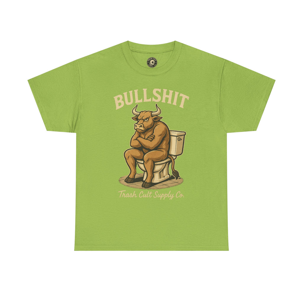 “BULLSHIT” Angry Bull Toilet Tee – Trash Cult Supply Co. | Gildan 5000 T-Shirt