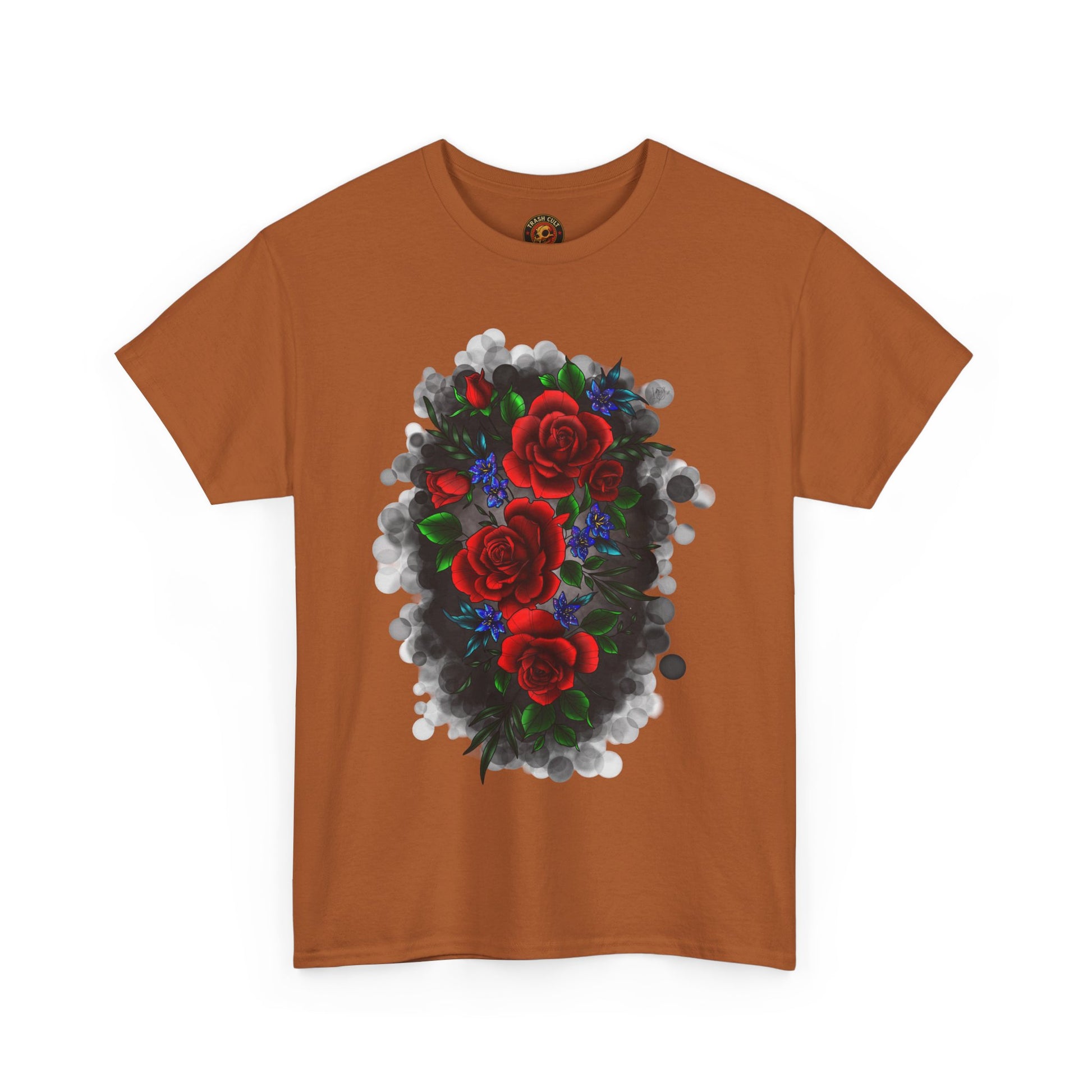 Floral Smoke Tattoo T-Shirt – Lara Davenport x Trash Cult Supply Co. Collab (Gildan 5000)