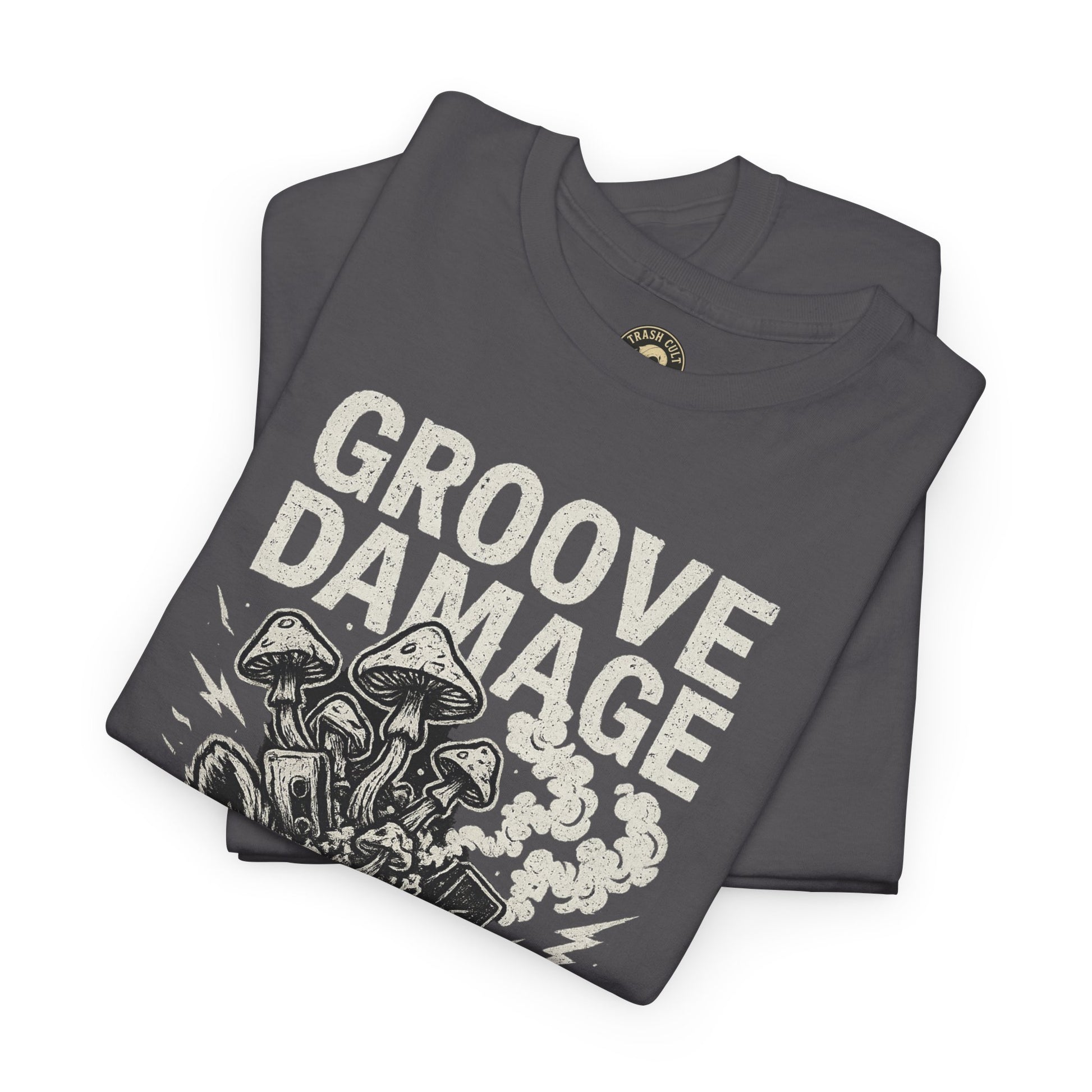 Groove Damage T-Shirt – A Proper Axe x Trash Cult Collab – Stoner Groove Punk Shirt