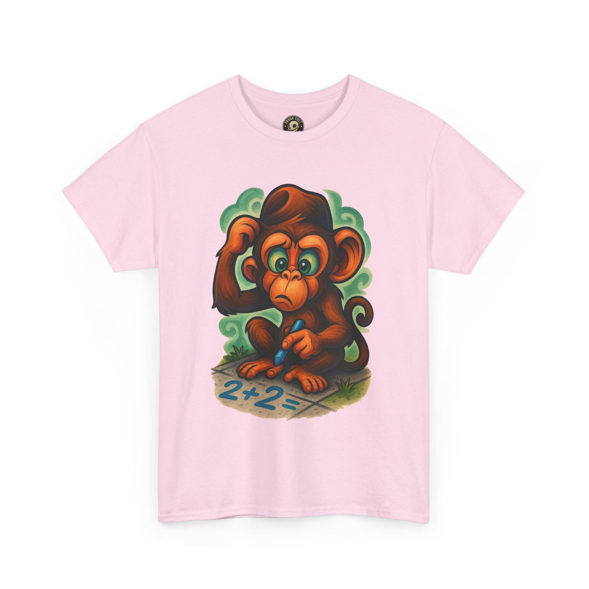 Confused Monkey Math Shirt – Funny Thoughtful Graphic Tee | Unisex Gildan 5000