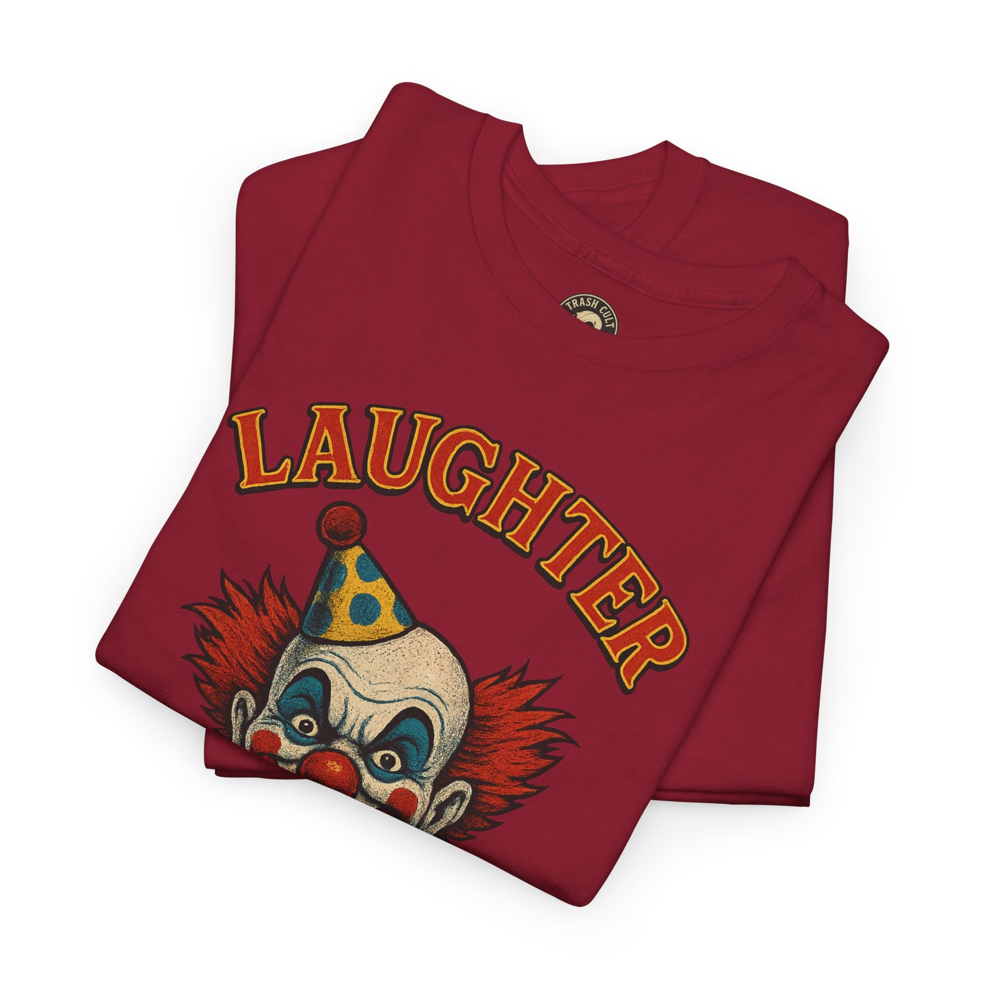Laughter Isn’t Voluntary Creepy Clown Shirt – Circus Horror Tee – Gildan 5000