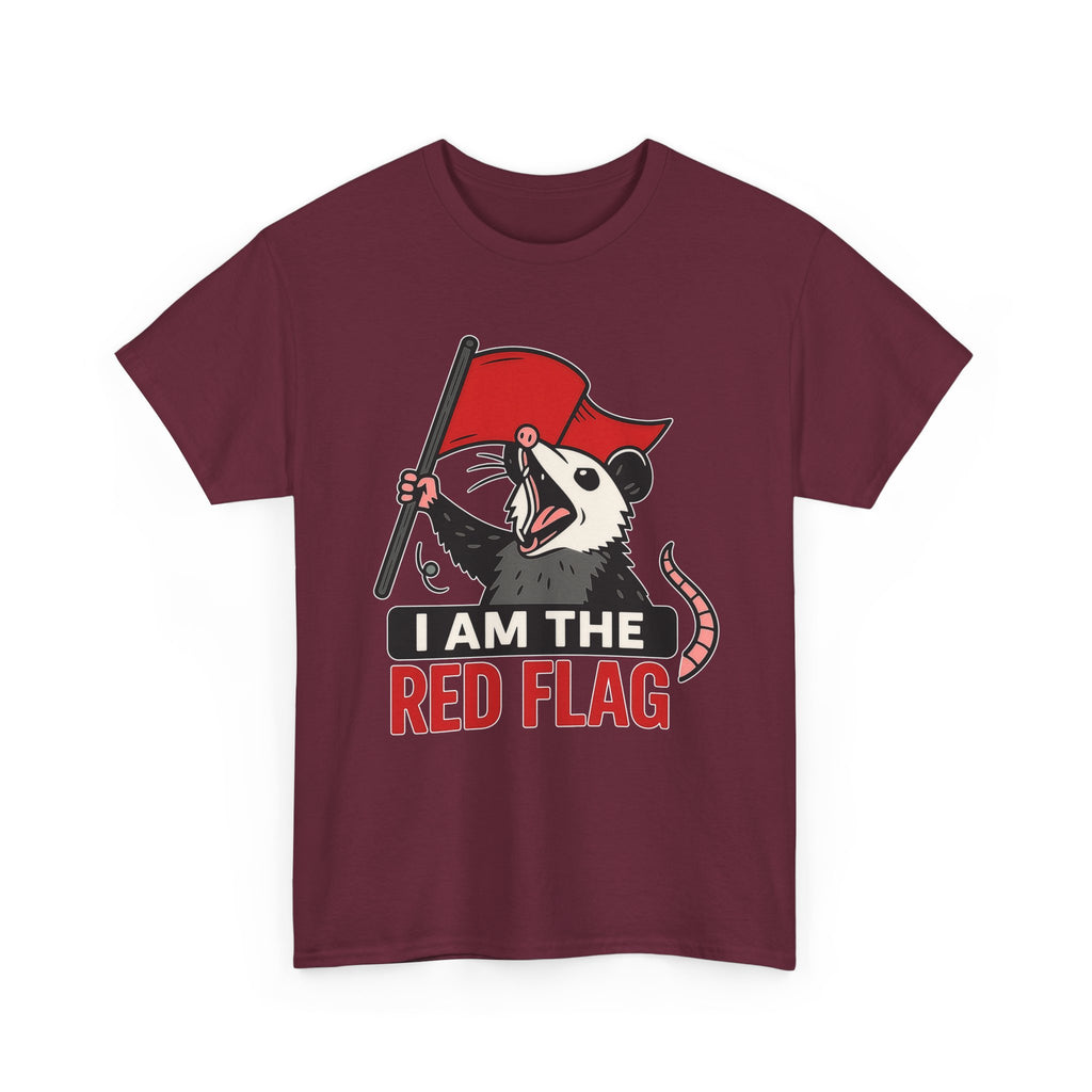 T-Shirt — "I Am The Red Flag" Possum Graphic Tee