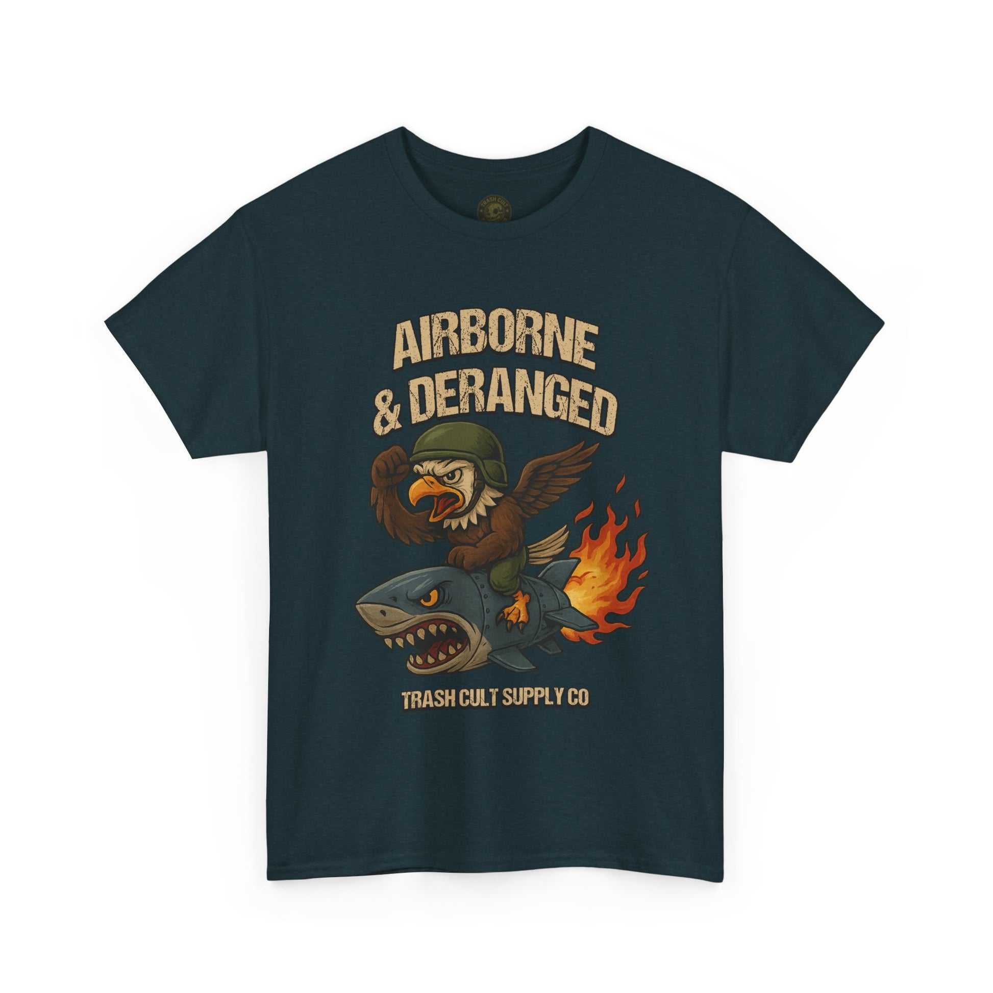 Airborne & Deranged T-Shirt – Trash Cult Supply Co. | Gildan 5000 Heavy Cotton Tee